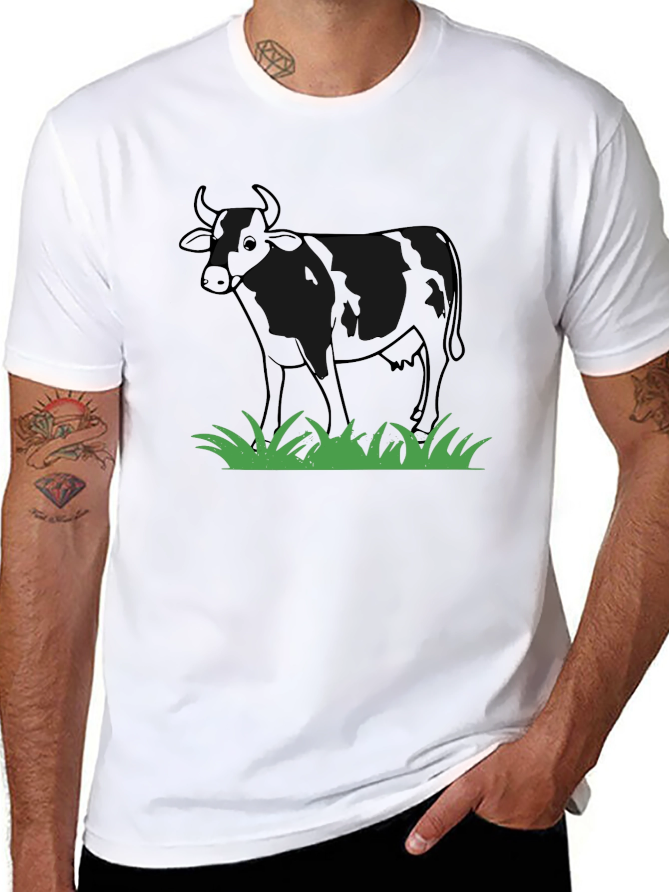 Black Cow Graphic T-Shirt - Black view 8