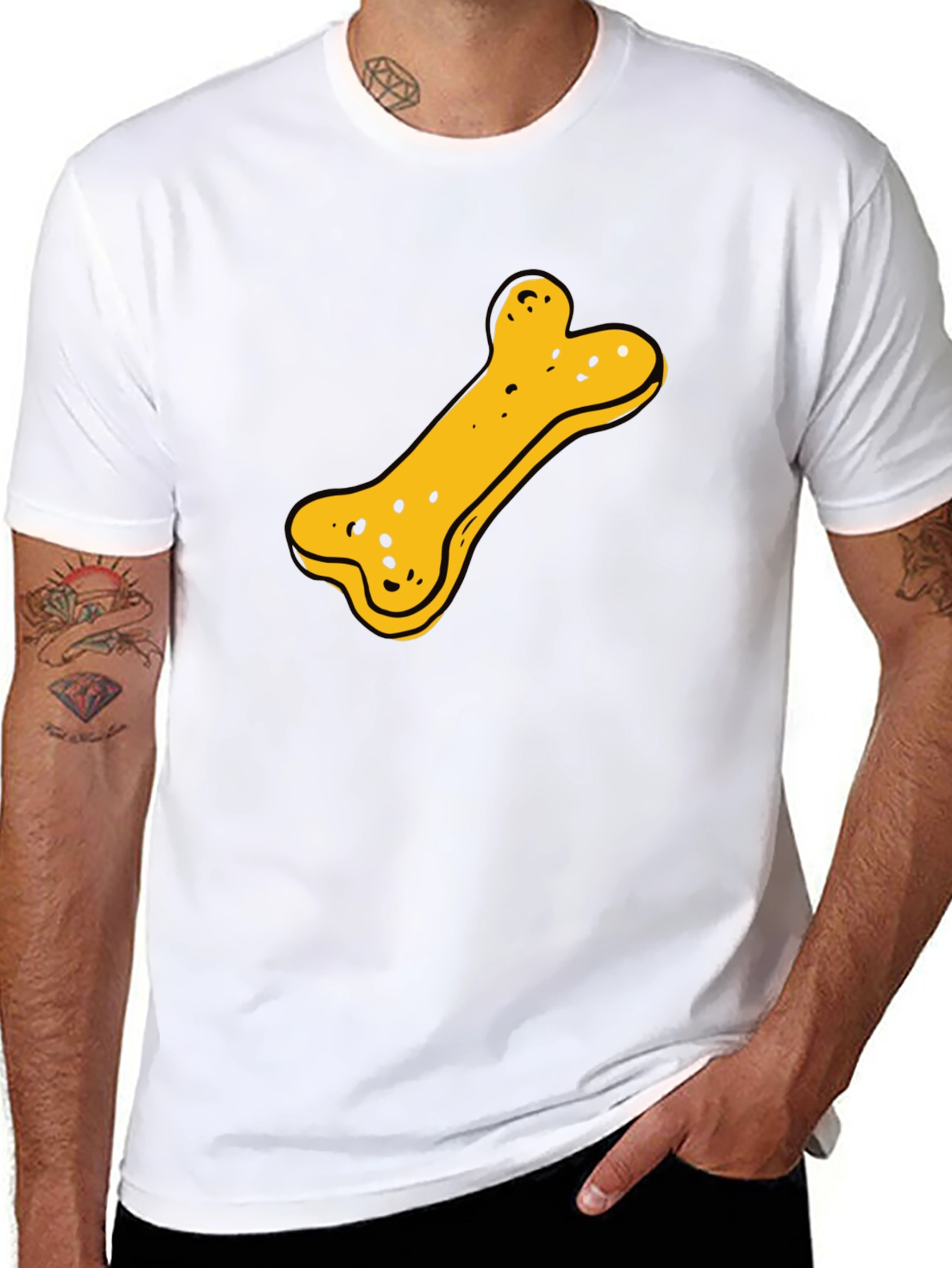 Black Dog Bone Graphic T-Shirt - Black view 8