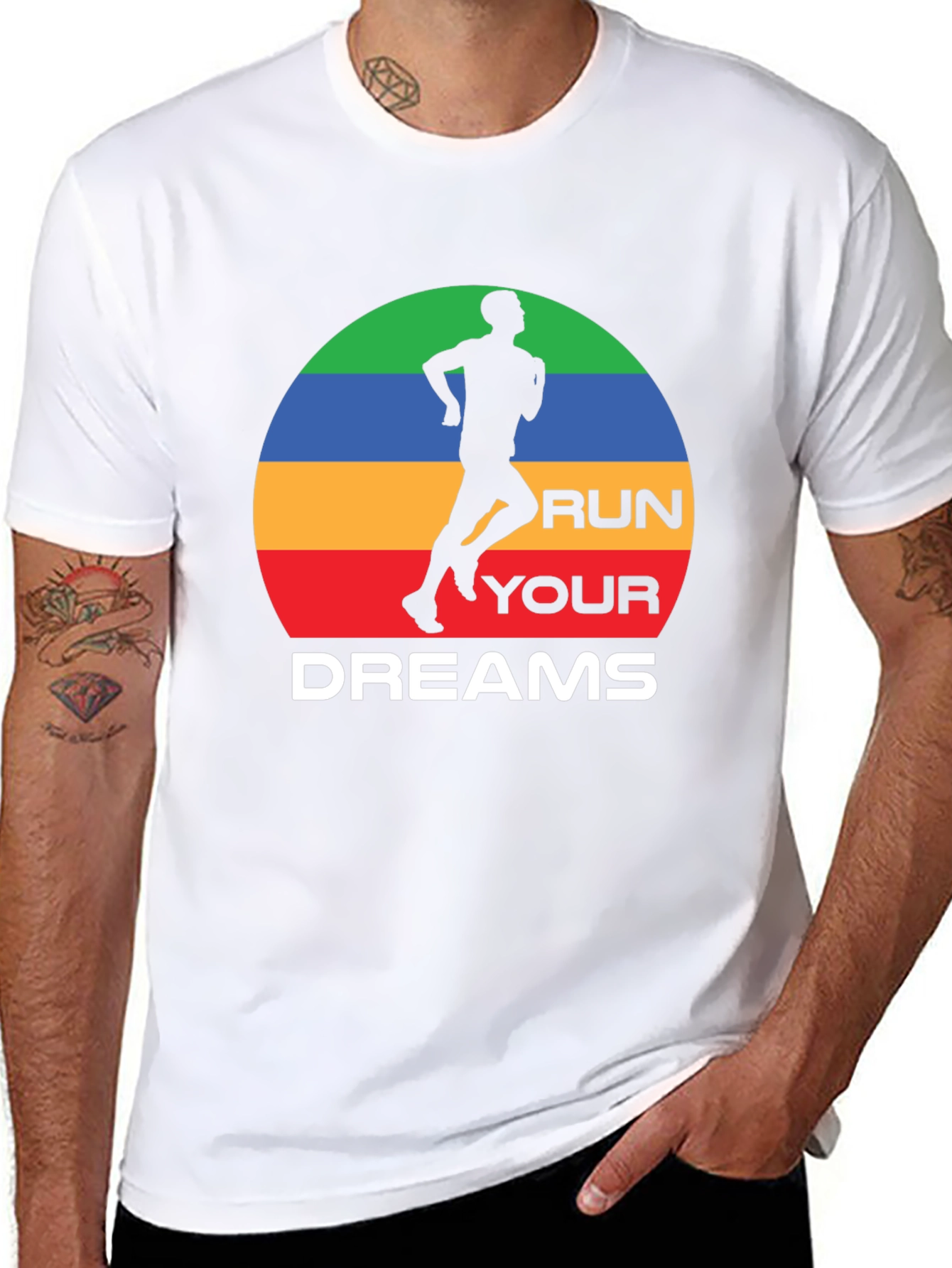Black Run Your Dreams Graphic T-Shirt view 8
