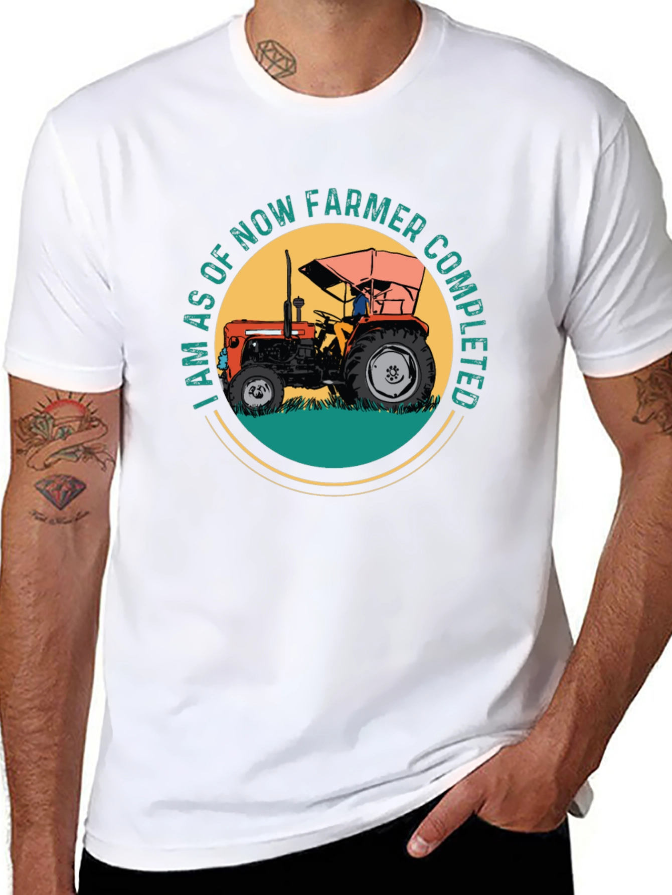 Black Farmer Completed T-Shirt - Black view 8
