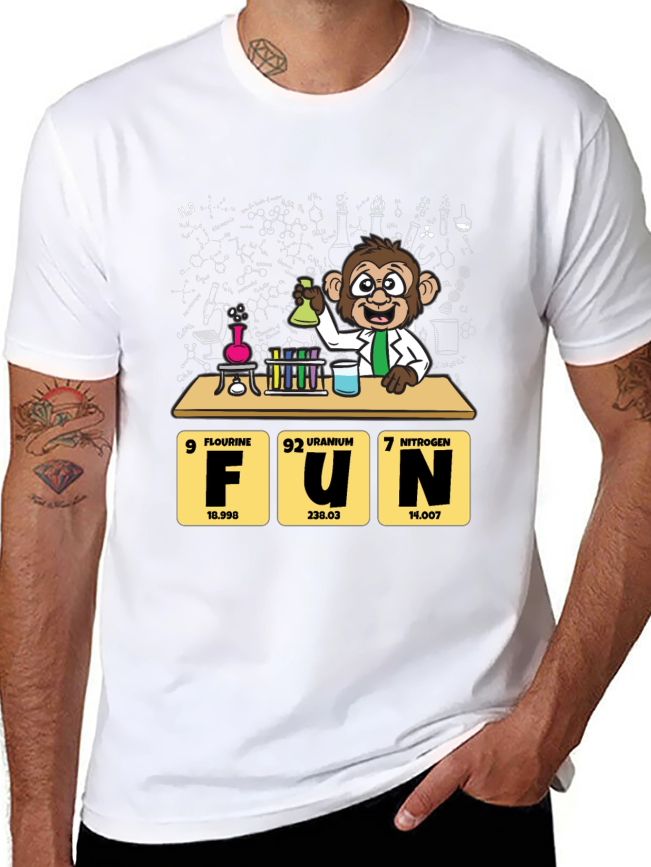 Black Science Monkey FUN T-Shirt view 8