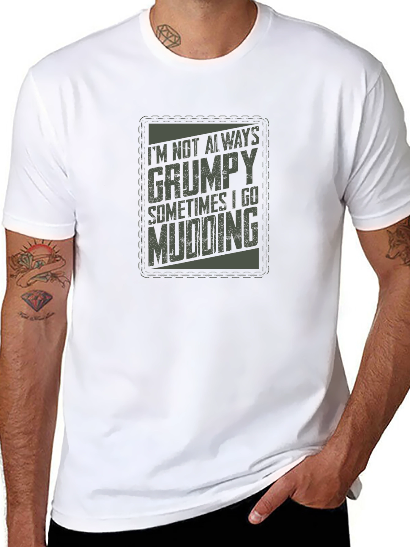 Black Grumpy Mudding Graphic Tee view 8
