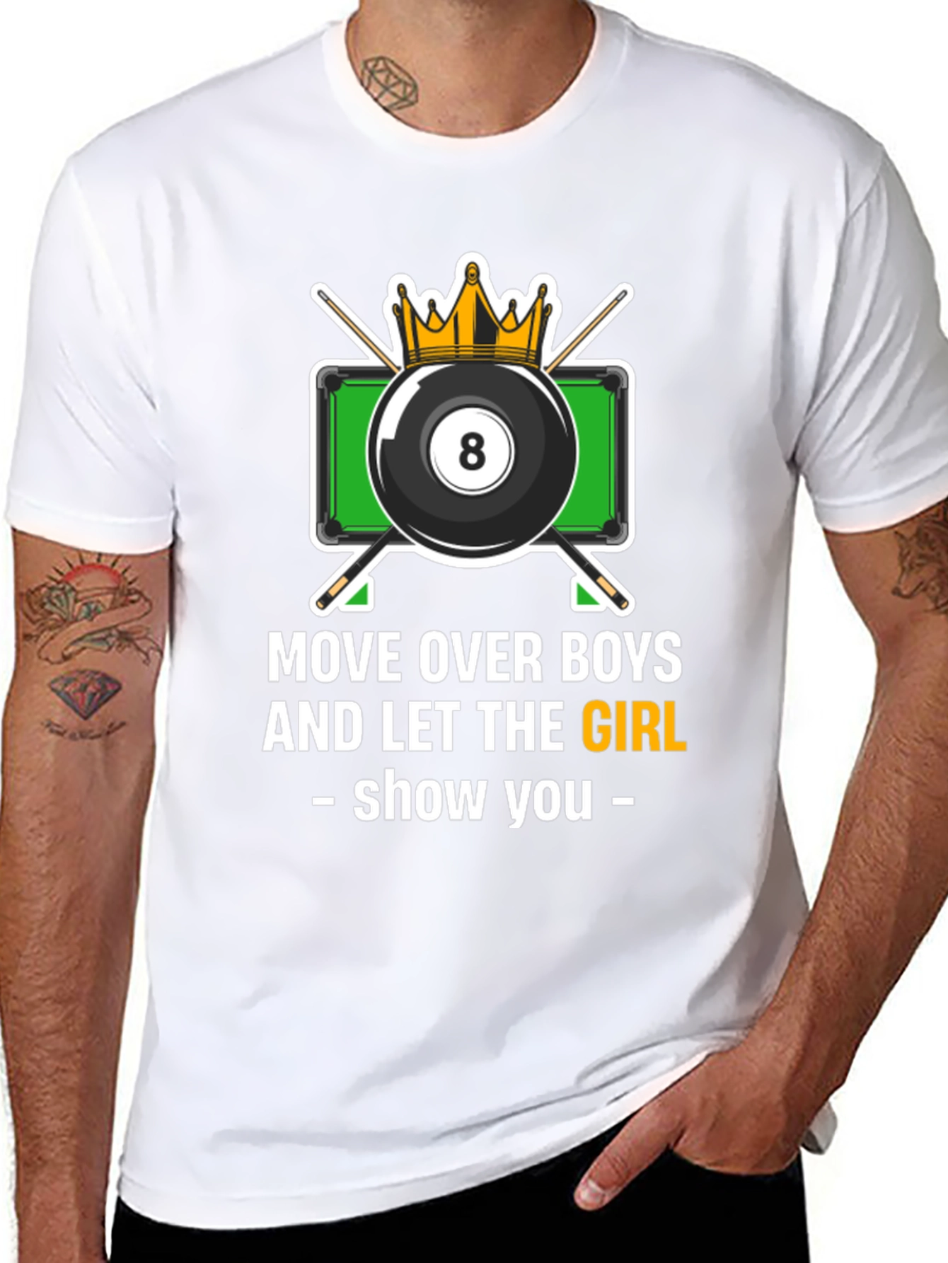 Black Billiards Girl T-Shirt - Move Over Boys view 8