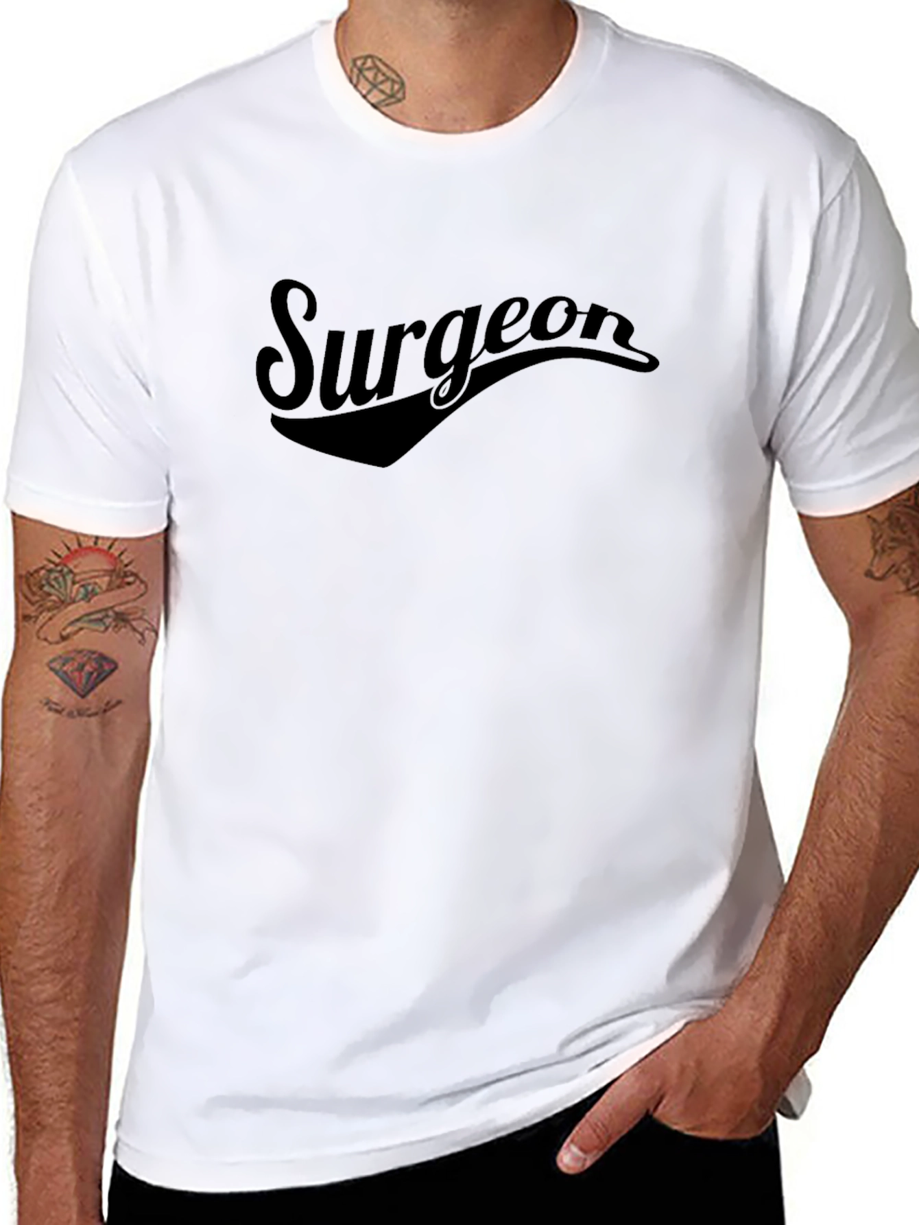 Black Surgeon Graphic Tee - Classic Style view 8