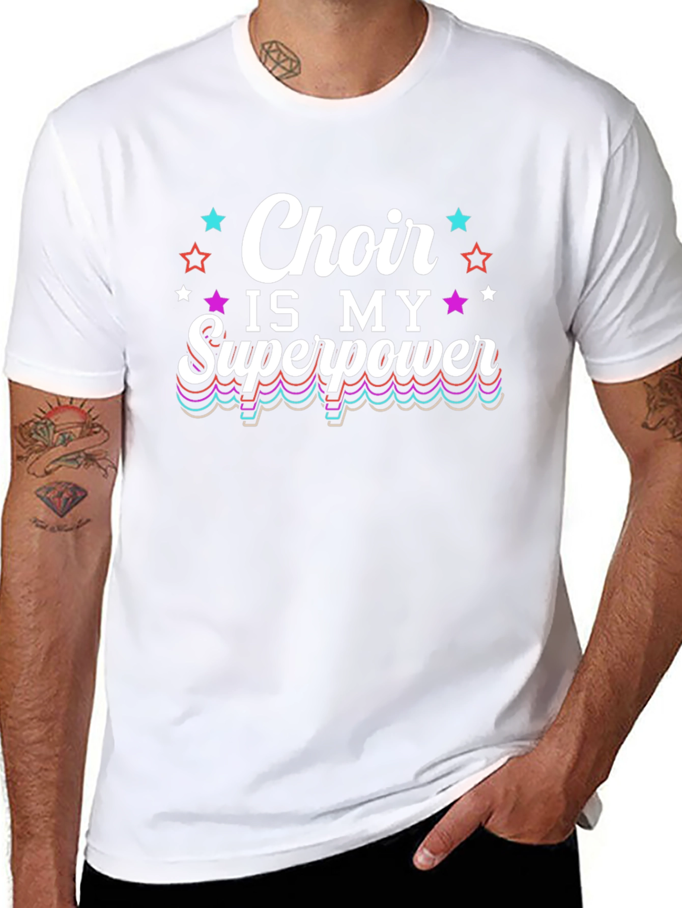 Black Choir is My Superpower Graphic Tee view 8