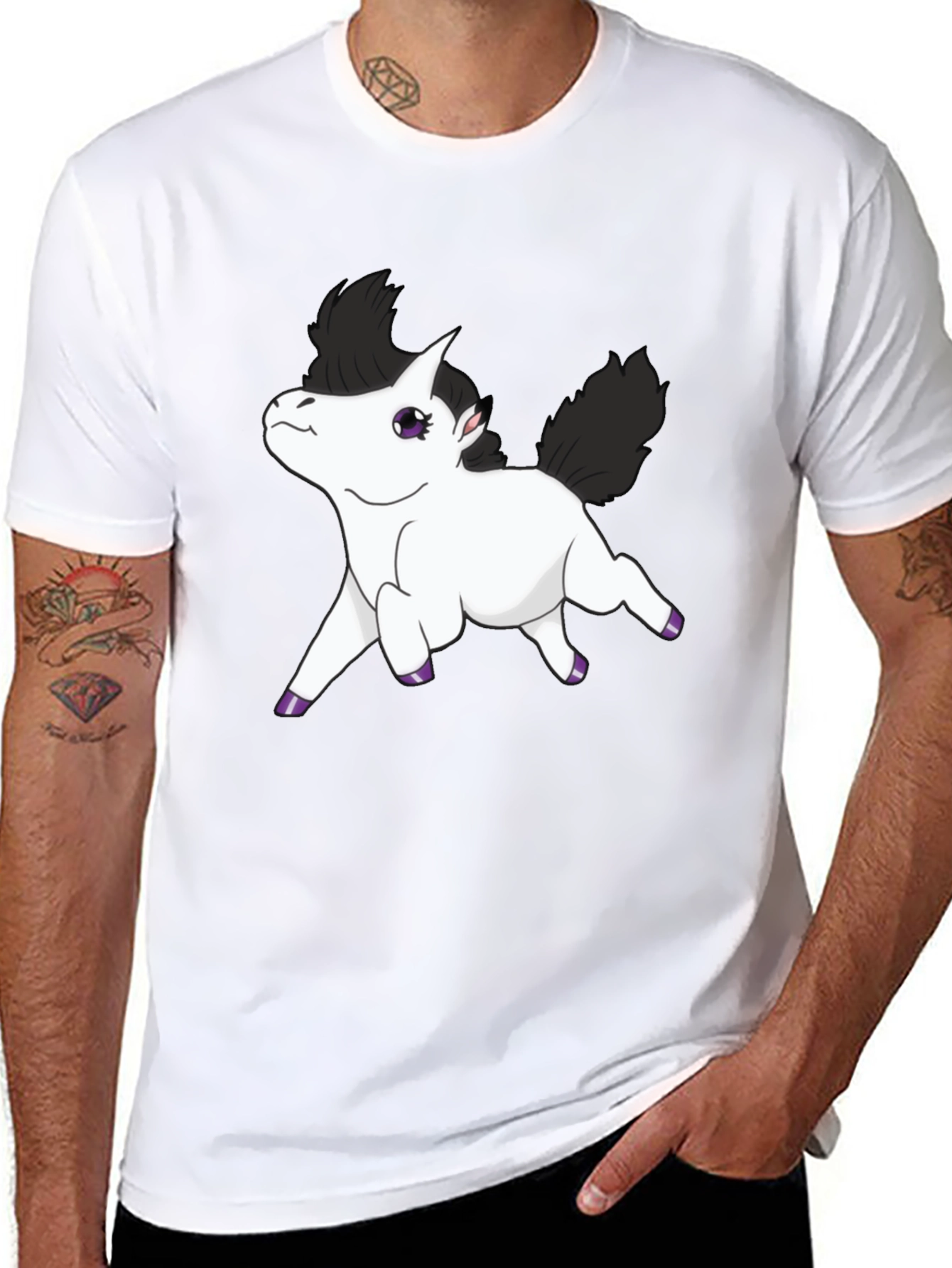 Black Black Unicorn Graphic Tee - Men's Short Sleeve Shirt view 8