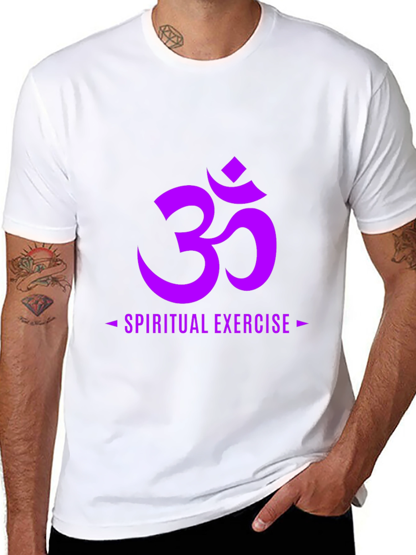 Black Spiritual Exercise Black Graphic Tee view 8