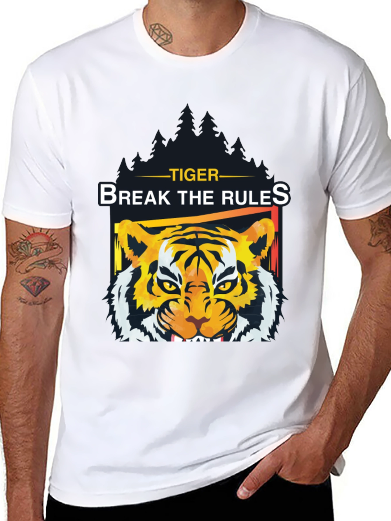 Black Tiger Break The Rules Graphic Tee view 8