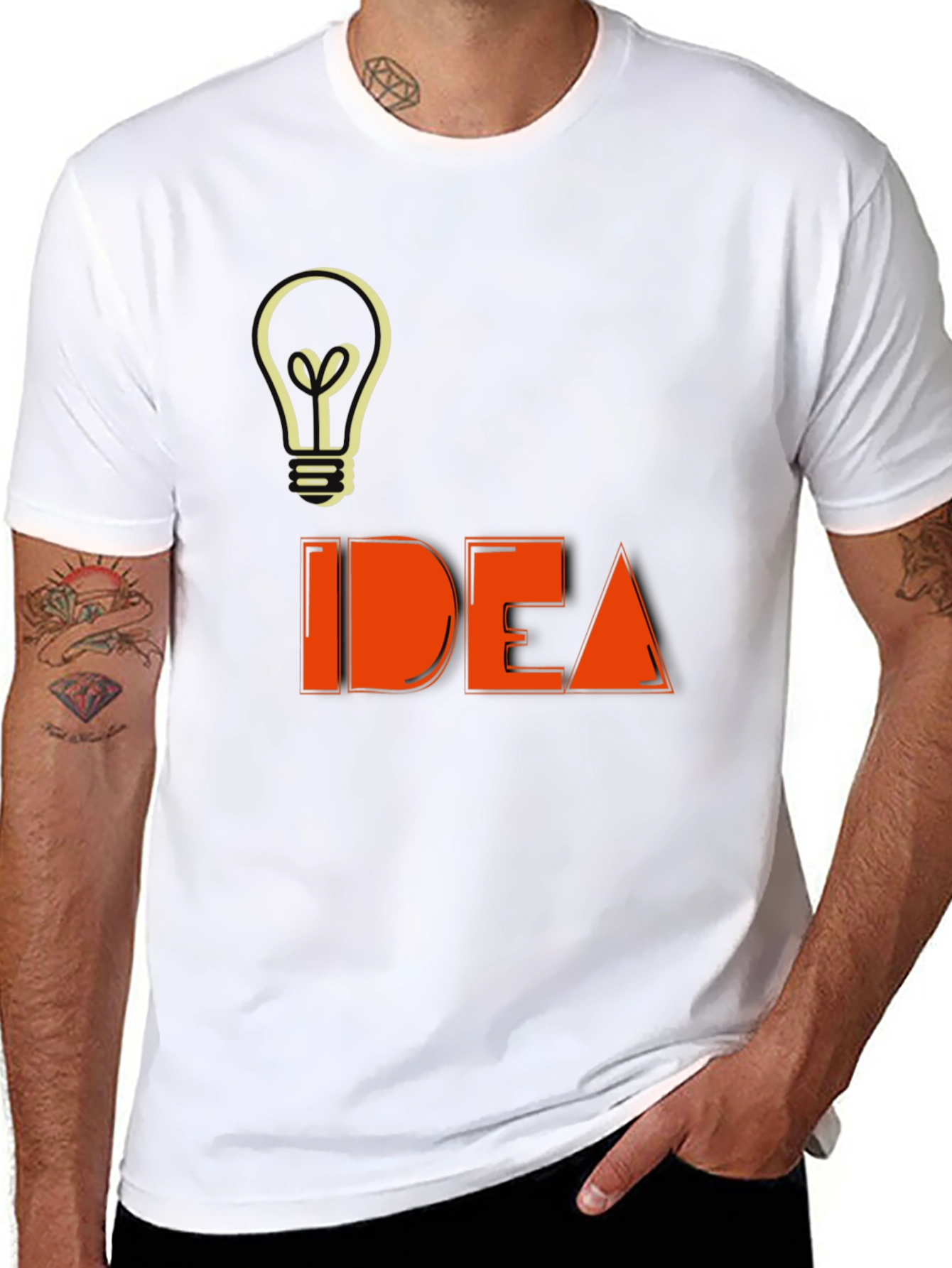 Black Idea Light Bulb Graphic Tee - Think Outside the Box view 8
