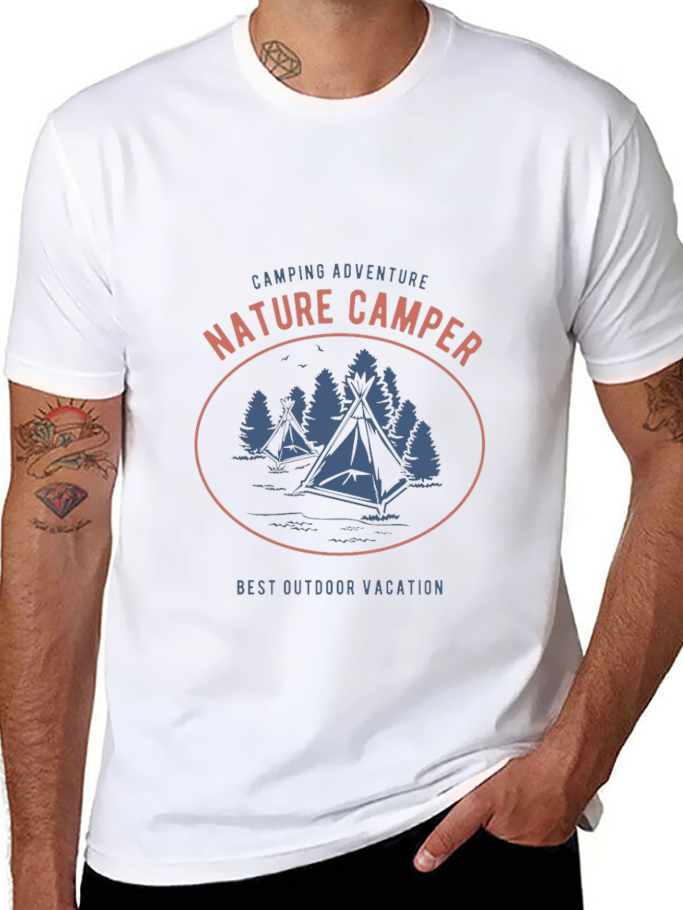 Black Nature Camper Graphic T-Shirt view 8
