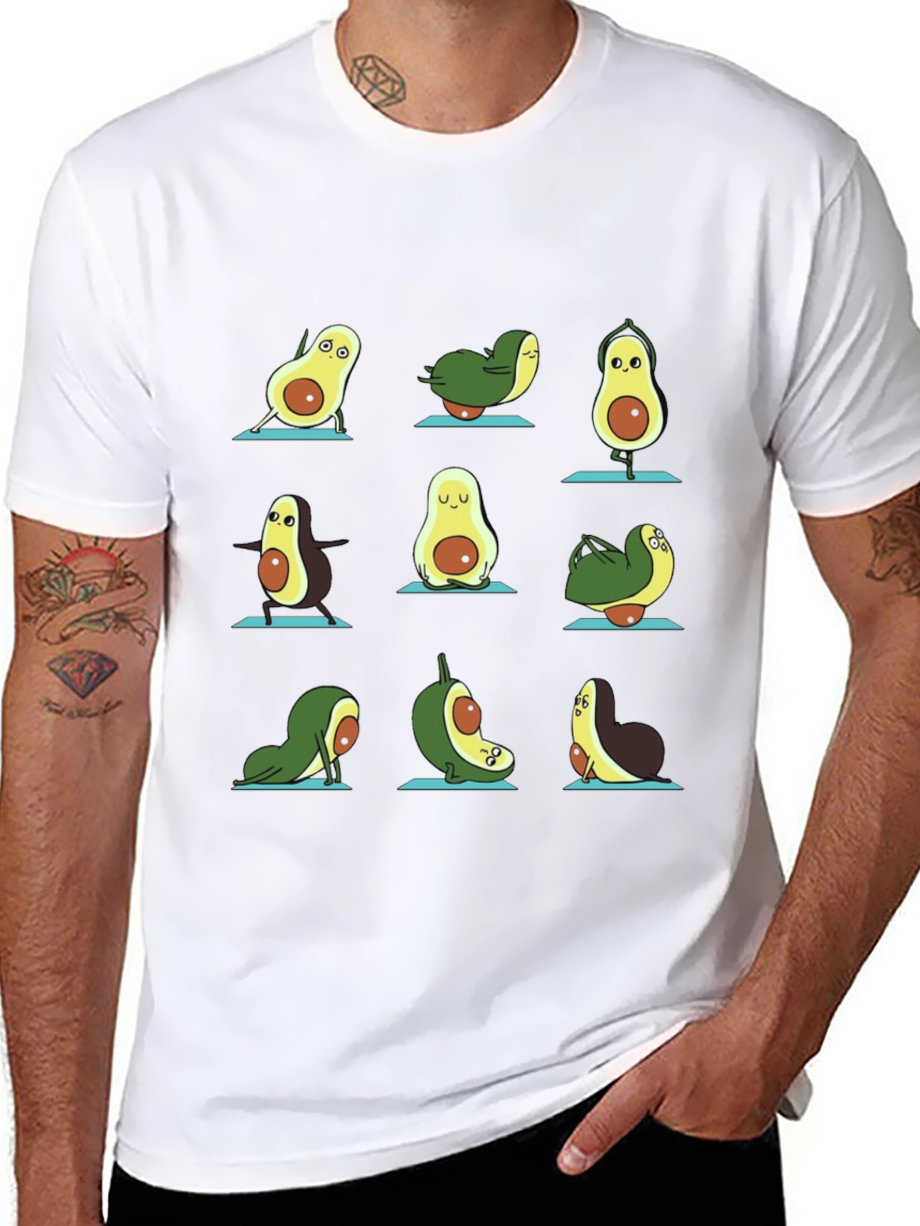 Black Avocado Yoga T-Shirt view 8
