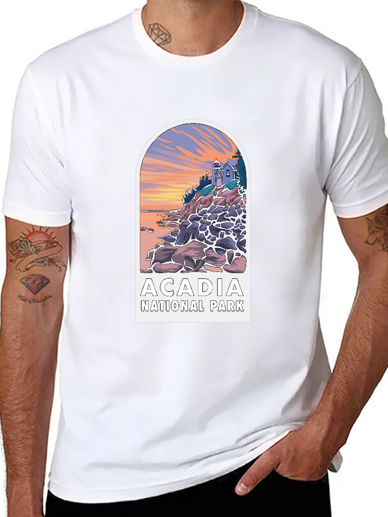 Black Acadia National Park Graphic Tee - Black view 8