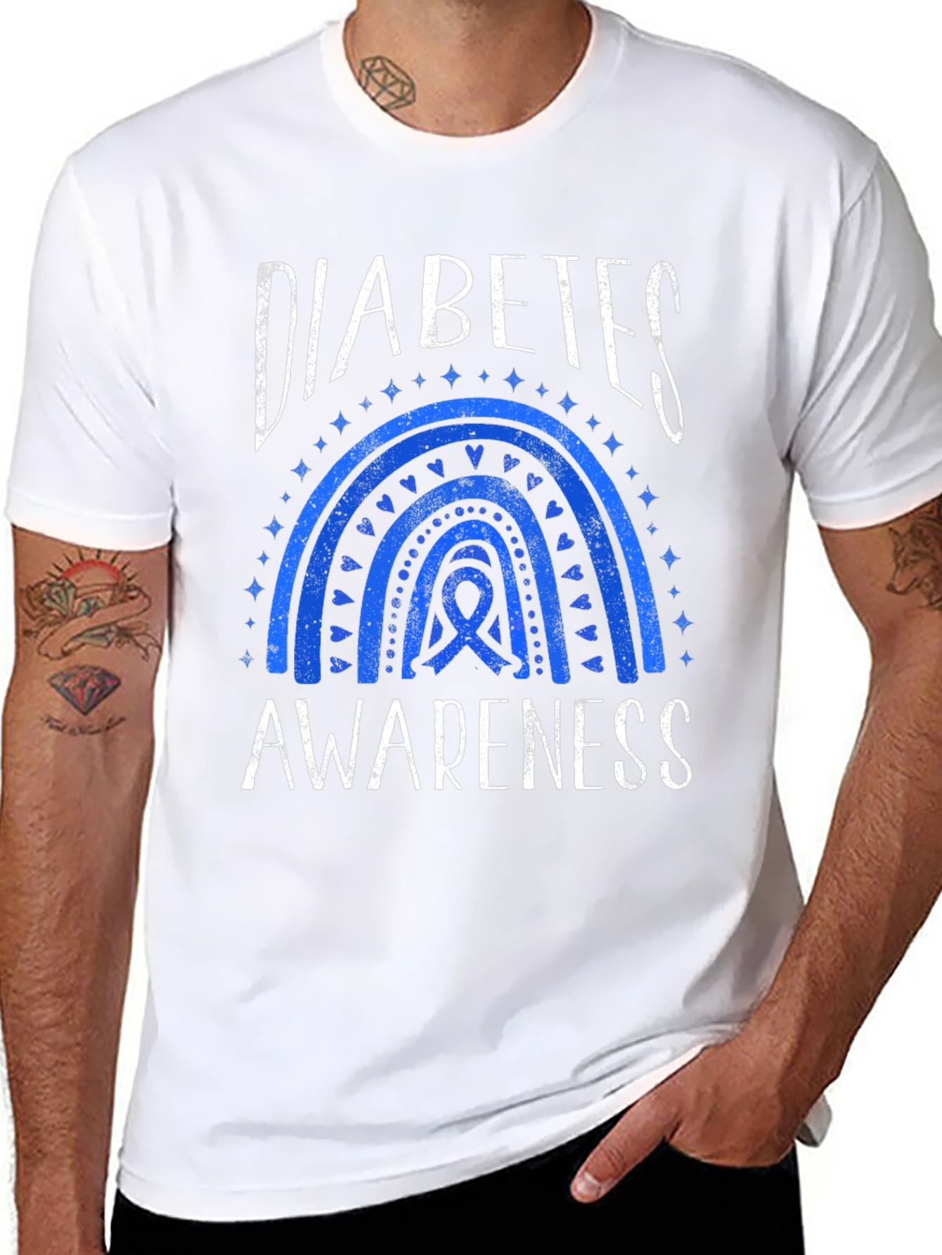 Black Diabetes Awareness Graphic T-Shirt view 8