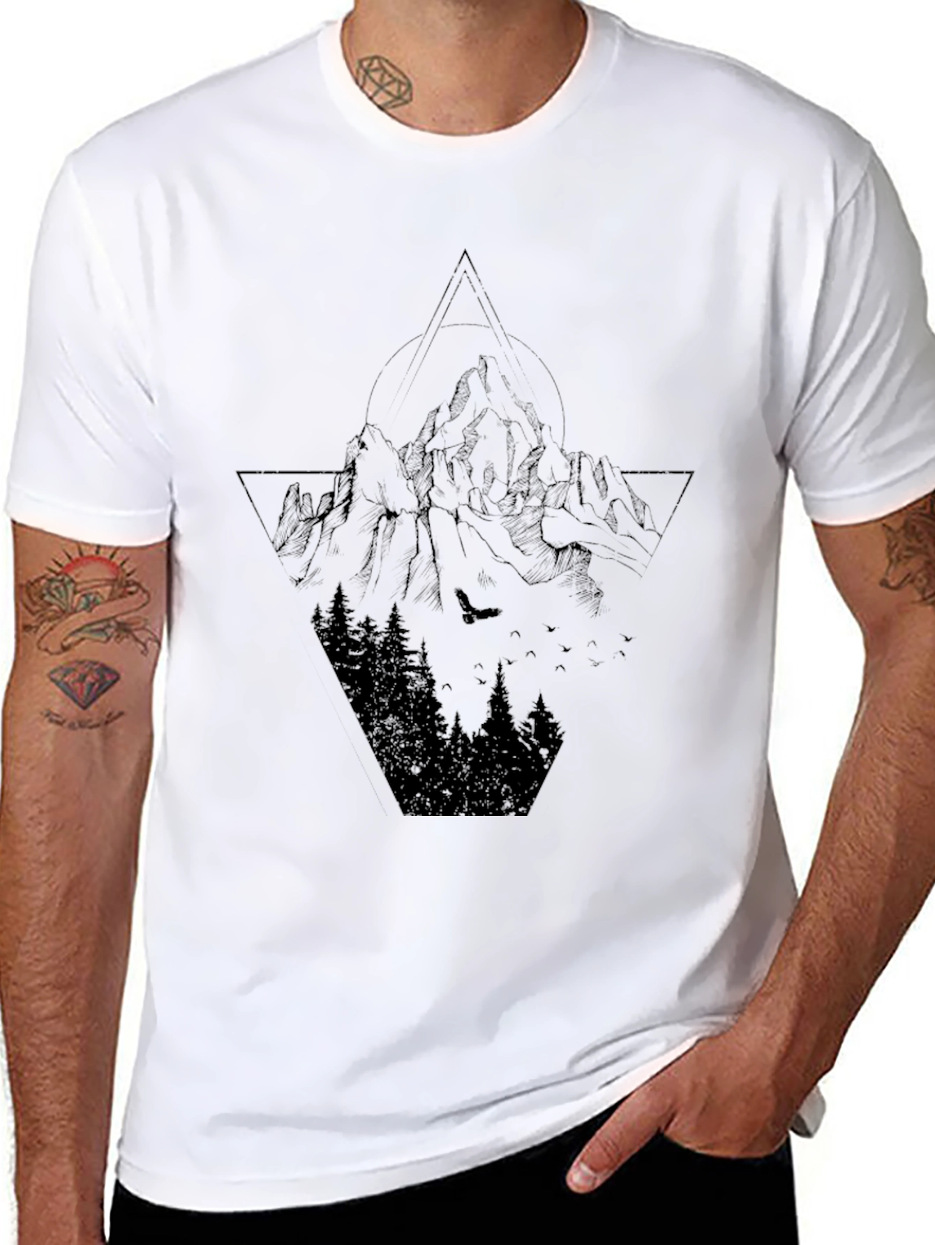 Black Mountain Graphic Black Tee view 8
