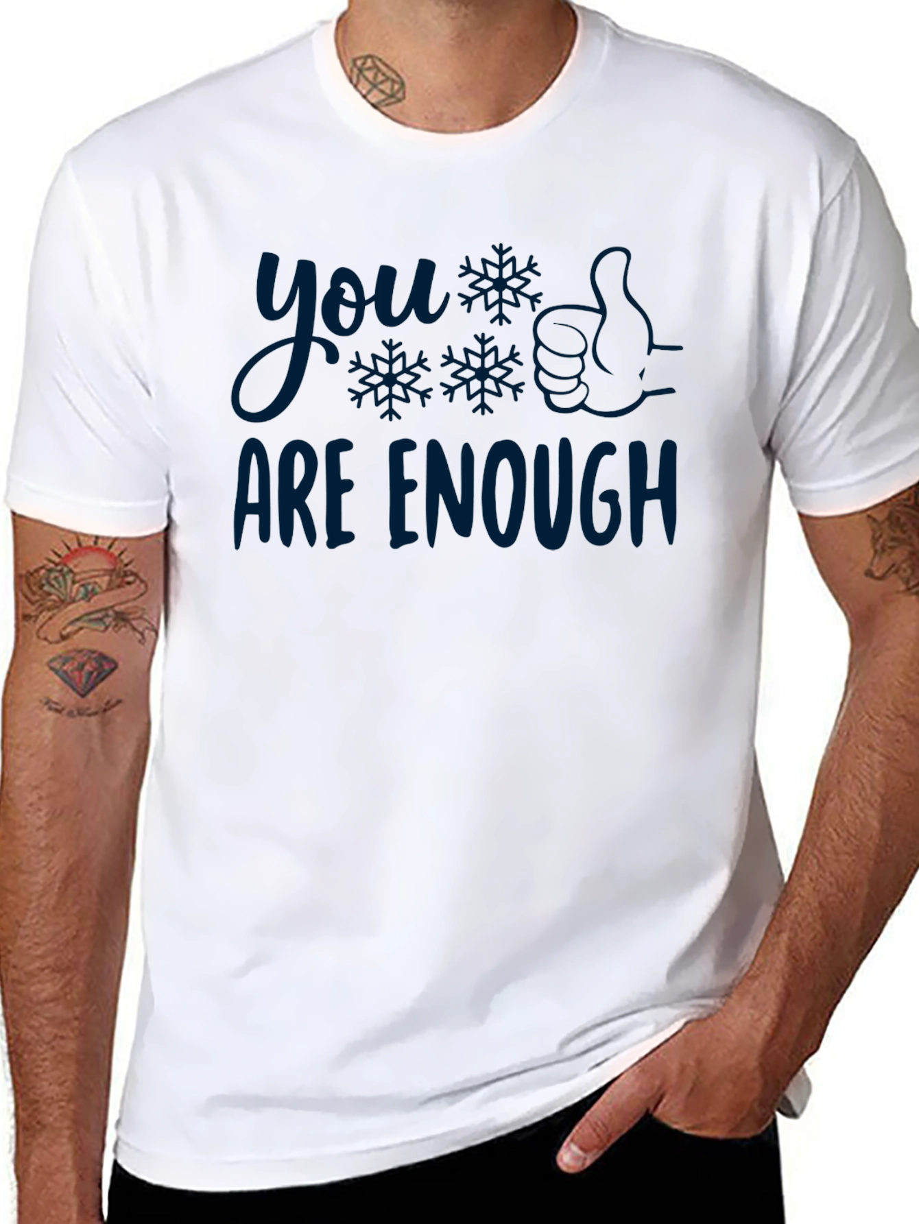 Black You Are Enough T-Shirt - Comfort & Style view 8