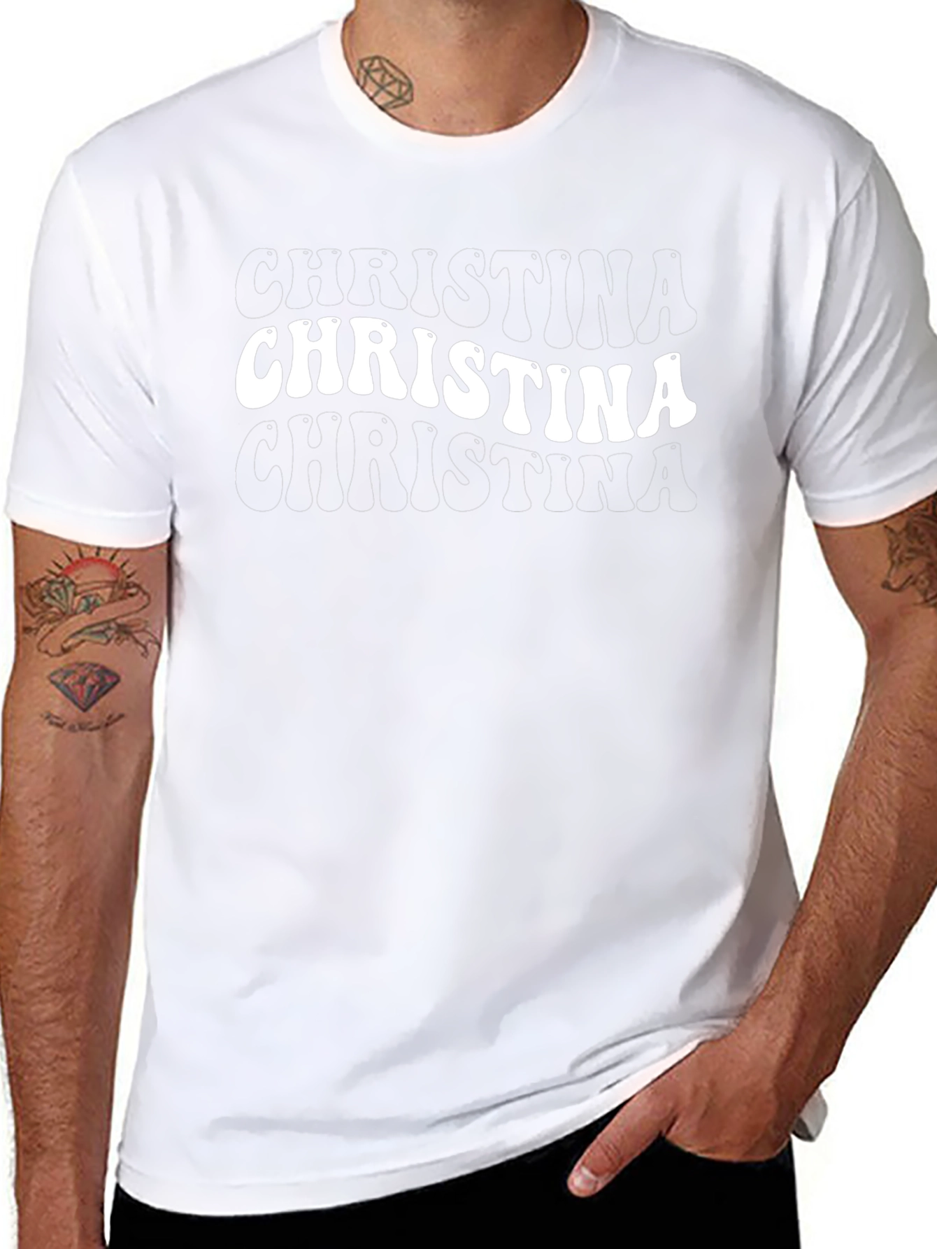 Black Christina Retro Graphic Tee - Black view 8