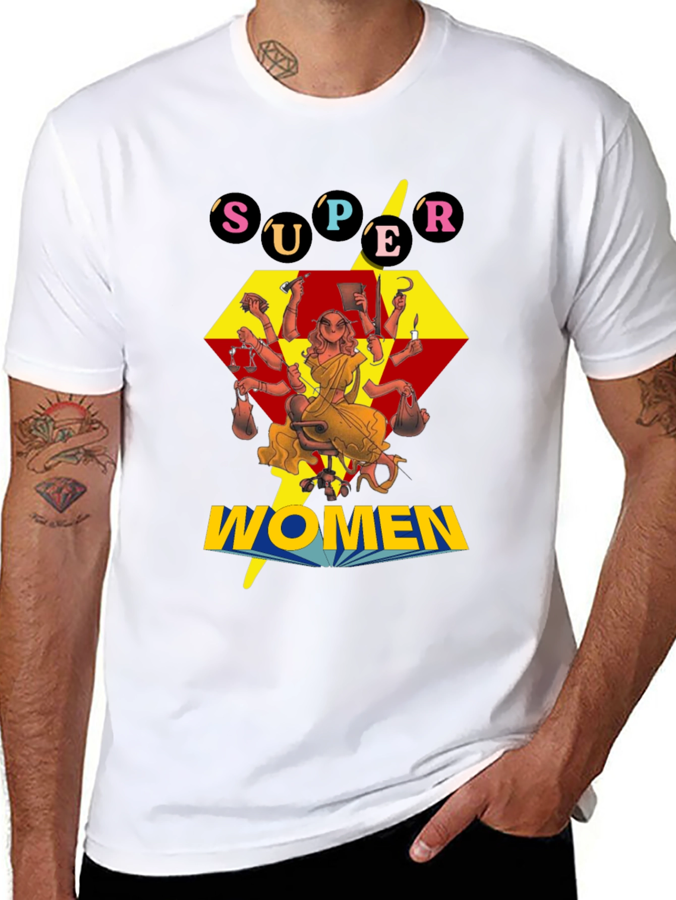 Super Women Graphic Tee - Empowering Design - 8