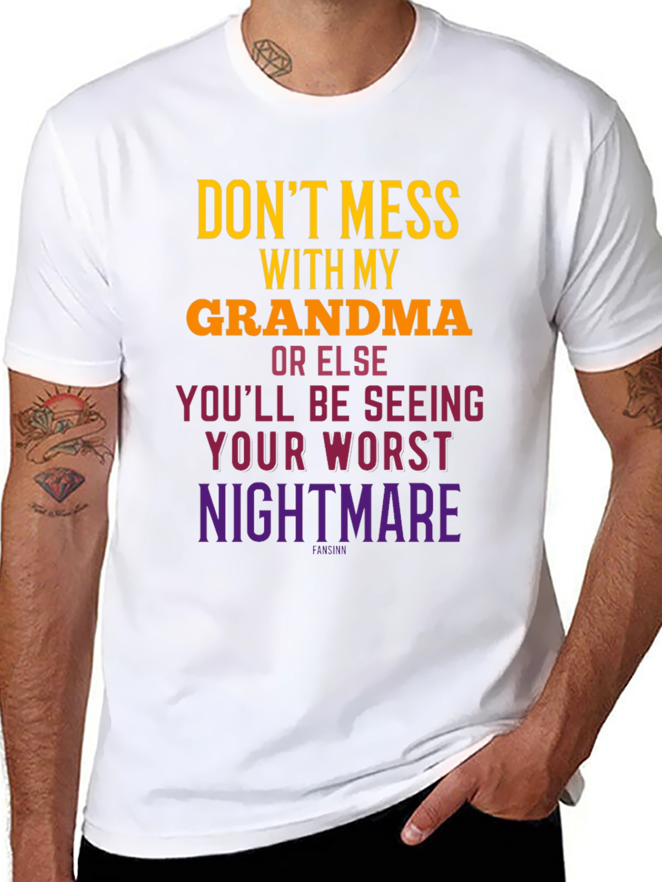 Black Don't Mess With Grandma T-Shirt view 8