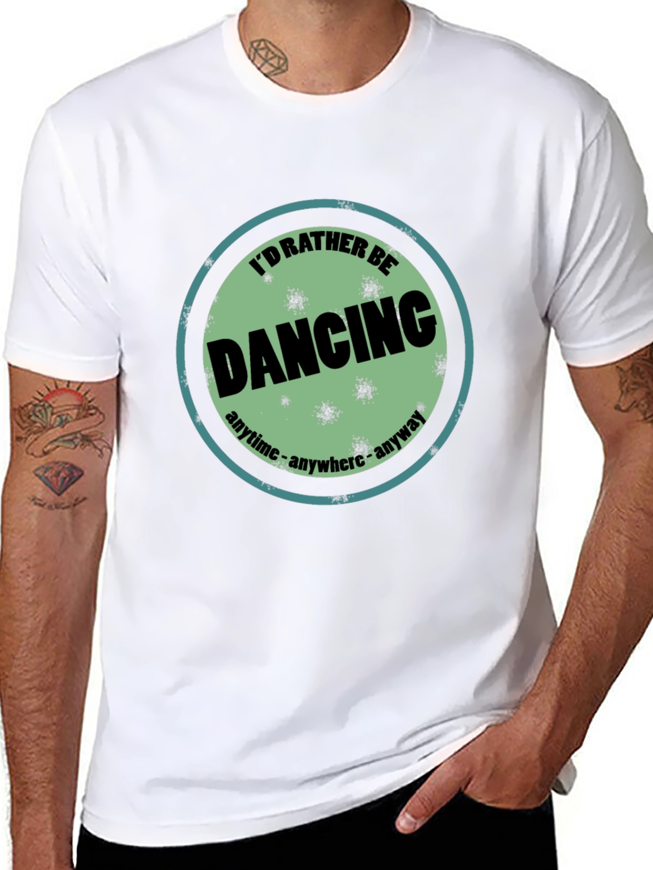Black I'd Rather Be Dancing T-Shirt - Black view 8