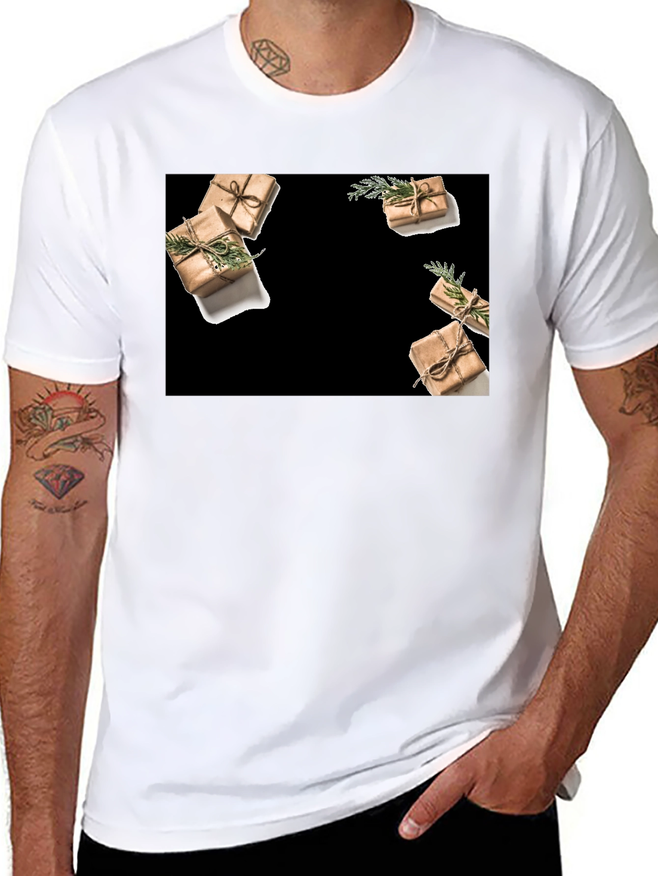 Black Gifts All Around T-Shirt, Black view 8