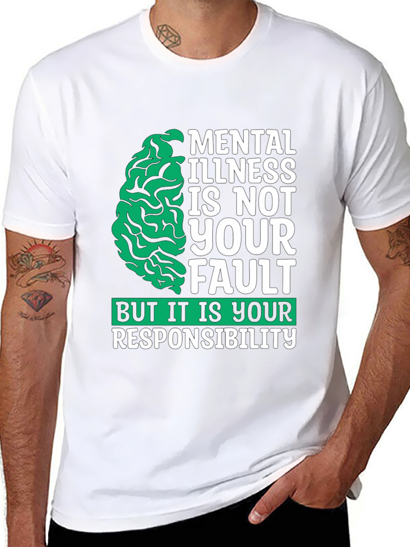 Black Mental Health Awareness T-Shirt view 8