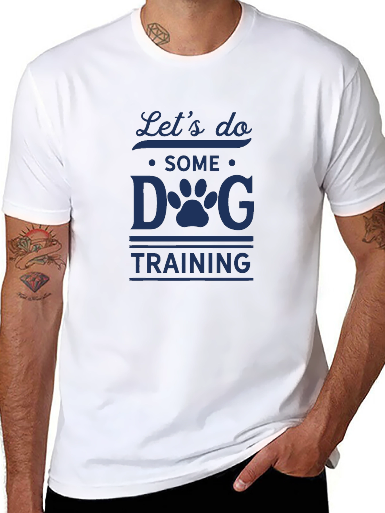 Black Let's Do Some Dog Training T-Shirt - Black view 8