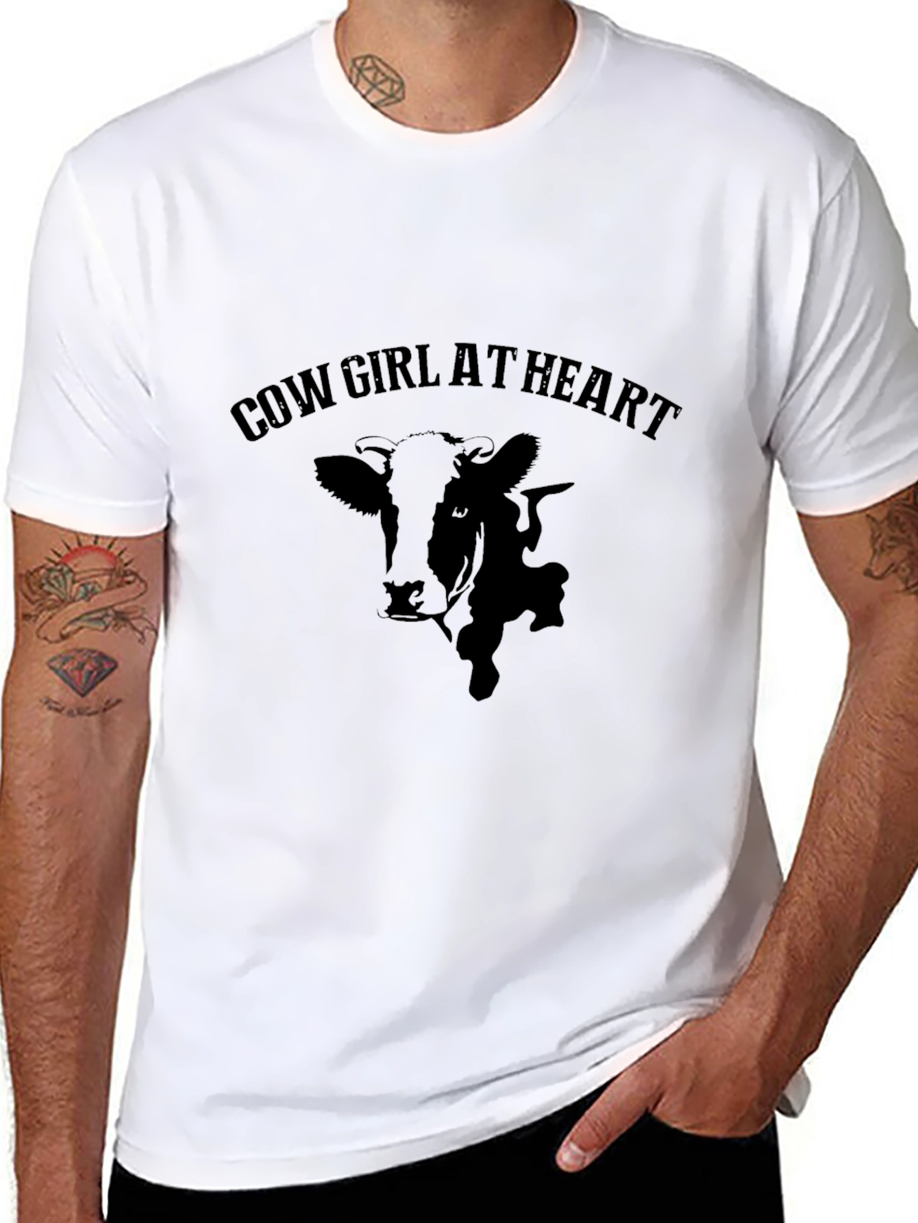 Black Cow Girl at Heart Black T-Shirt view 8