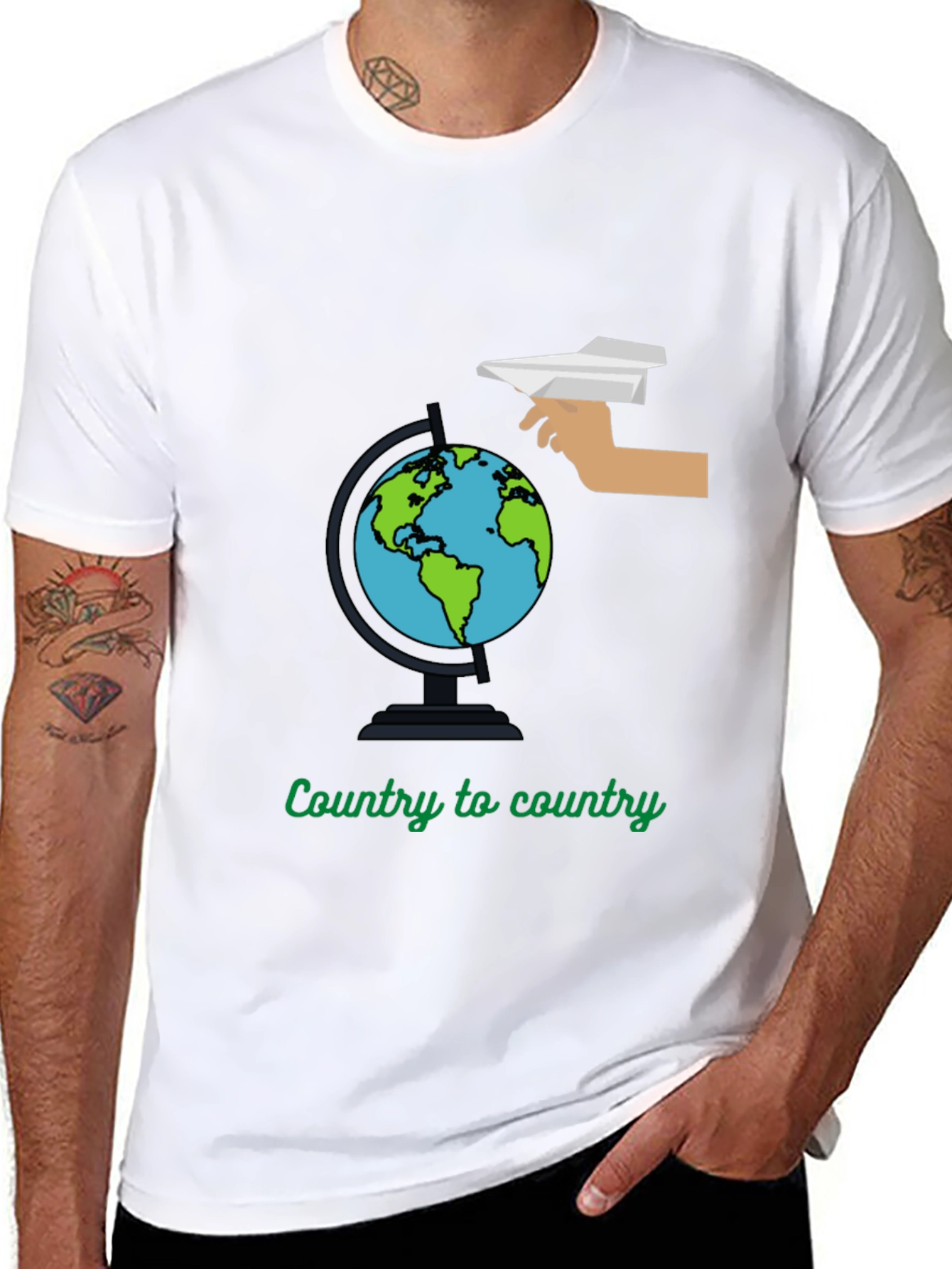 Country to Country Globe Graphic Tee - Travel T-Shirt - 8