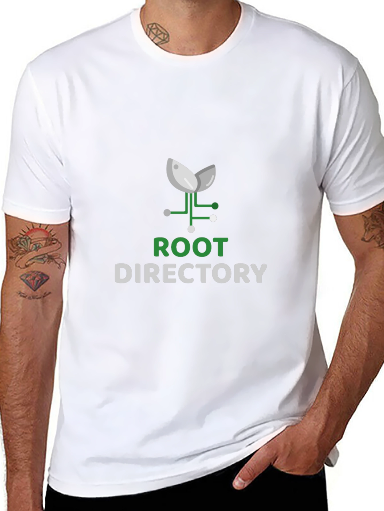 Black Root Directory Black T-Shirt view 8