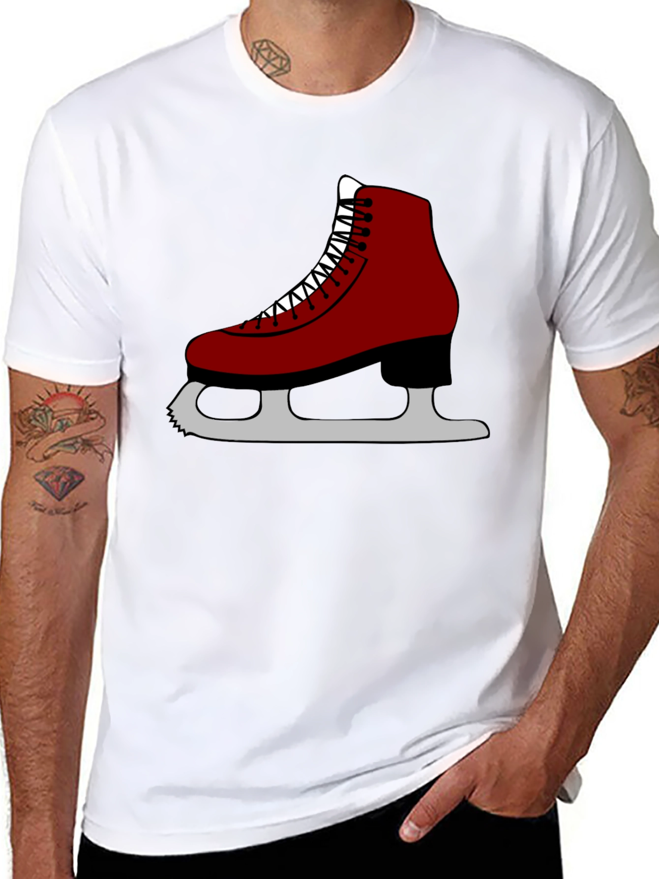 Black Skate Graphic T-Shirt, Black, Unisex view 8