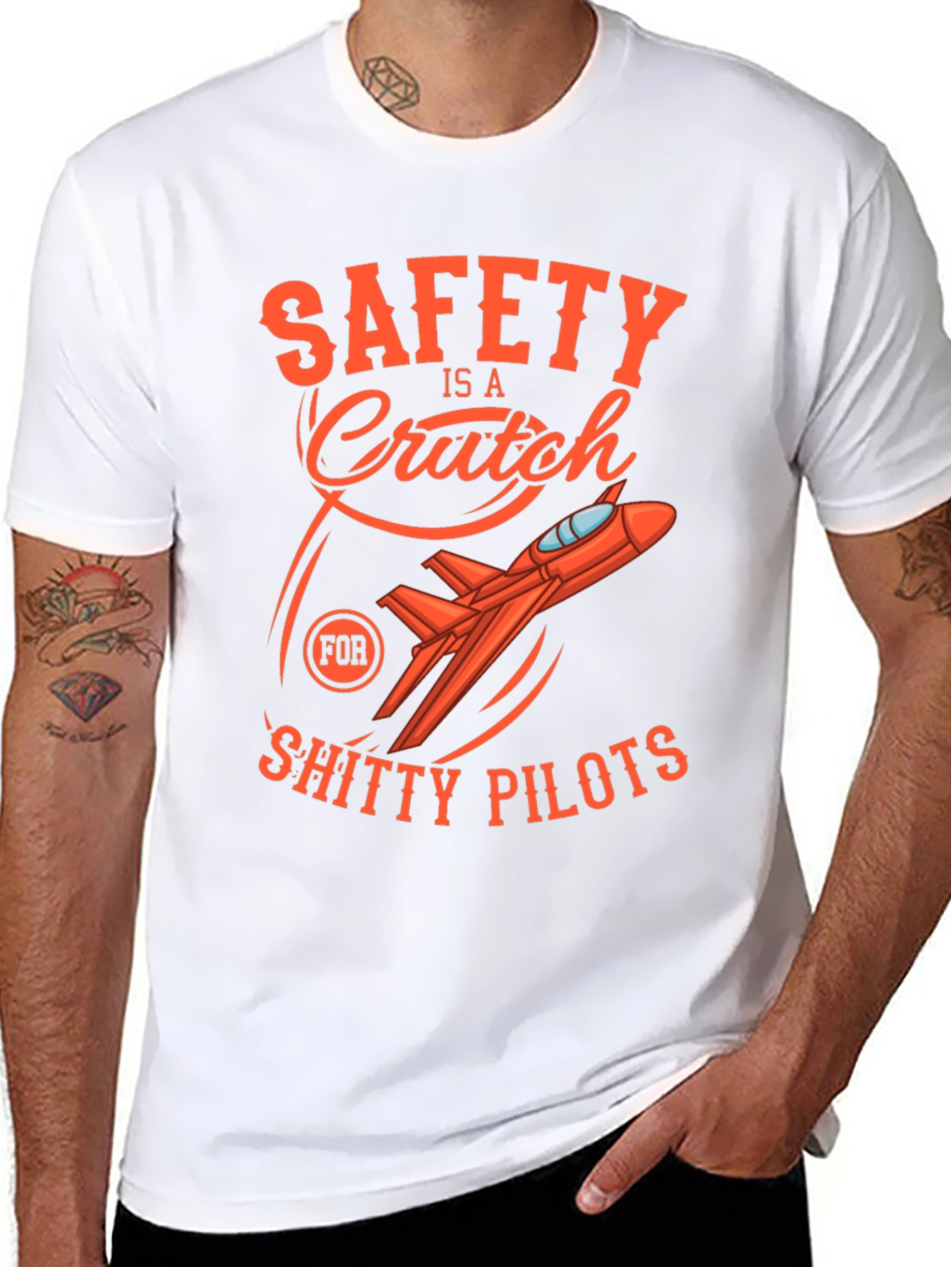 Black Safety is a Crutch T-Shirt view 8
