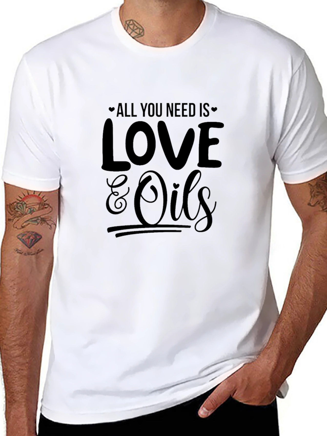 Black Love & Oils Graphic Tee view 8