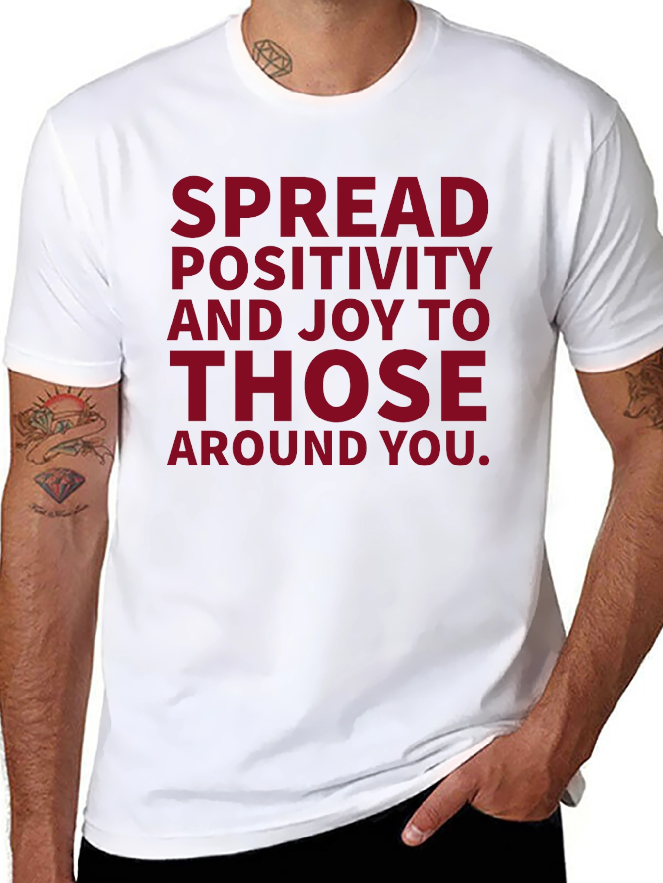 Black Spread Positivity Graphic T-Shirt - Black view 8