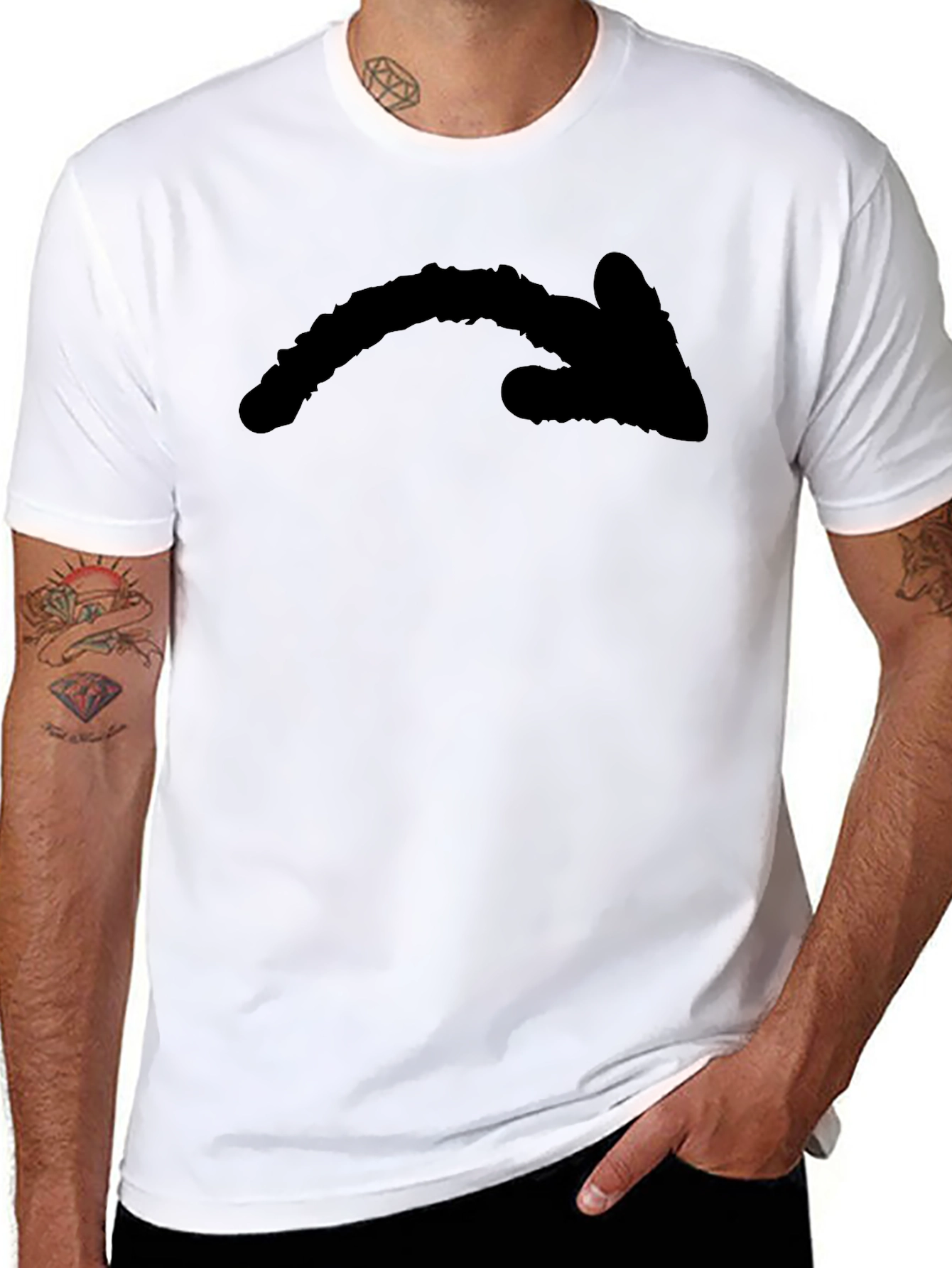 Black Black Arrow Graphic Tee - Casual Wear view 8