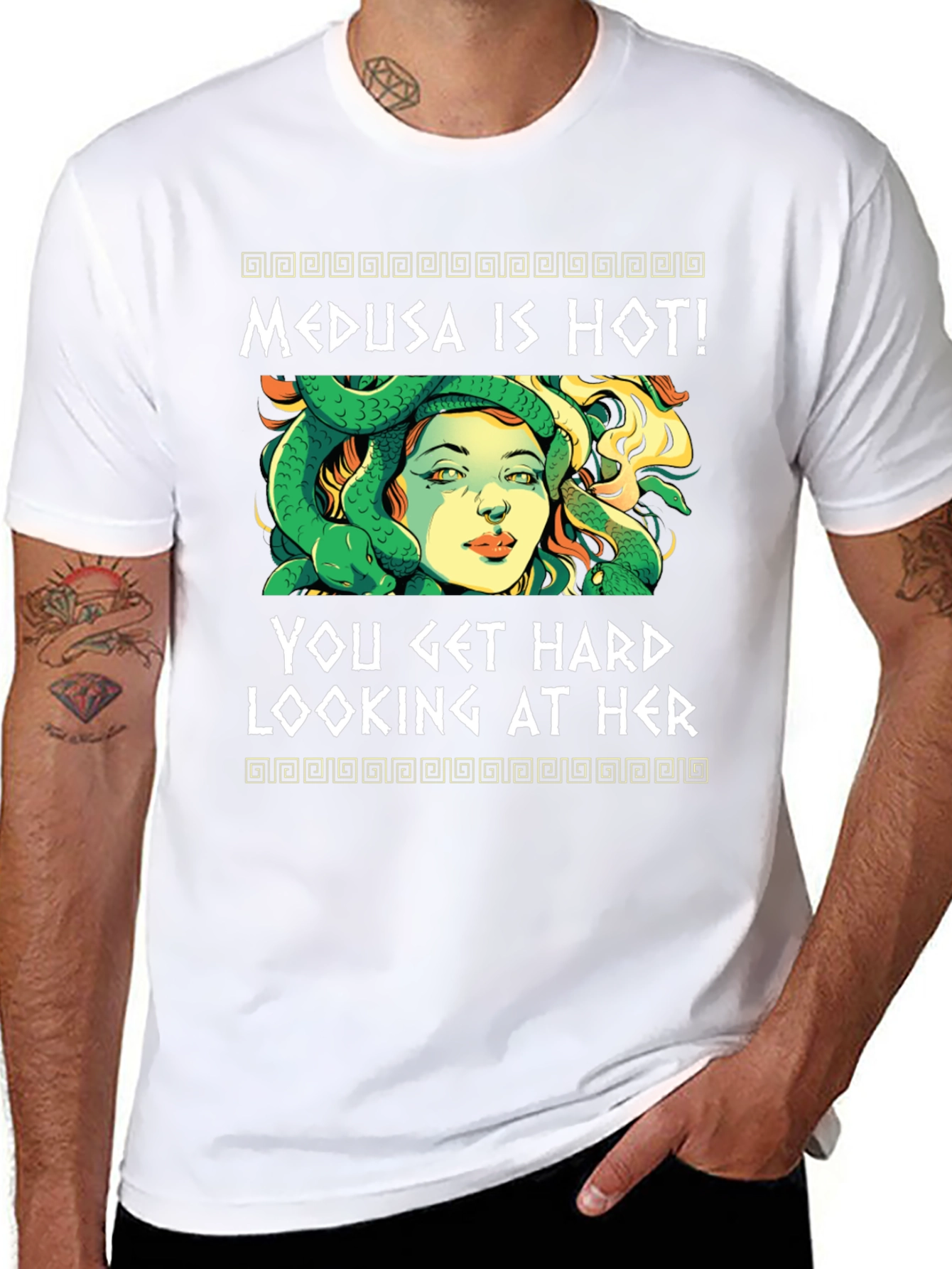Black Medusa is Hot! Graphic Tee view 8