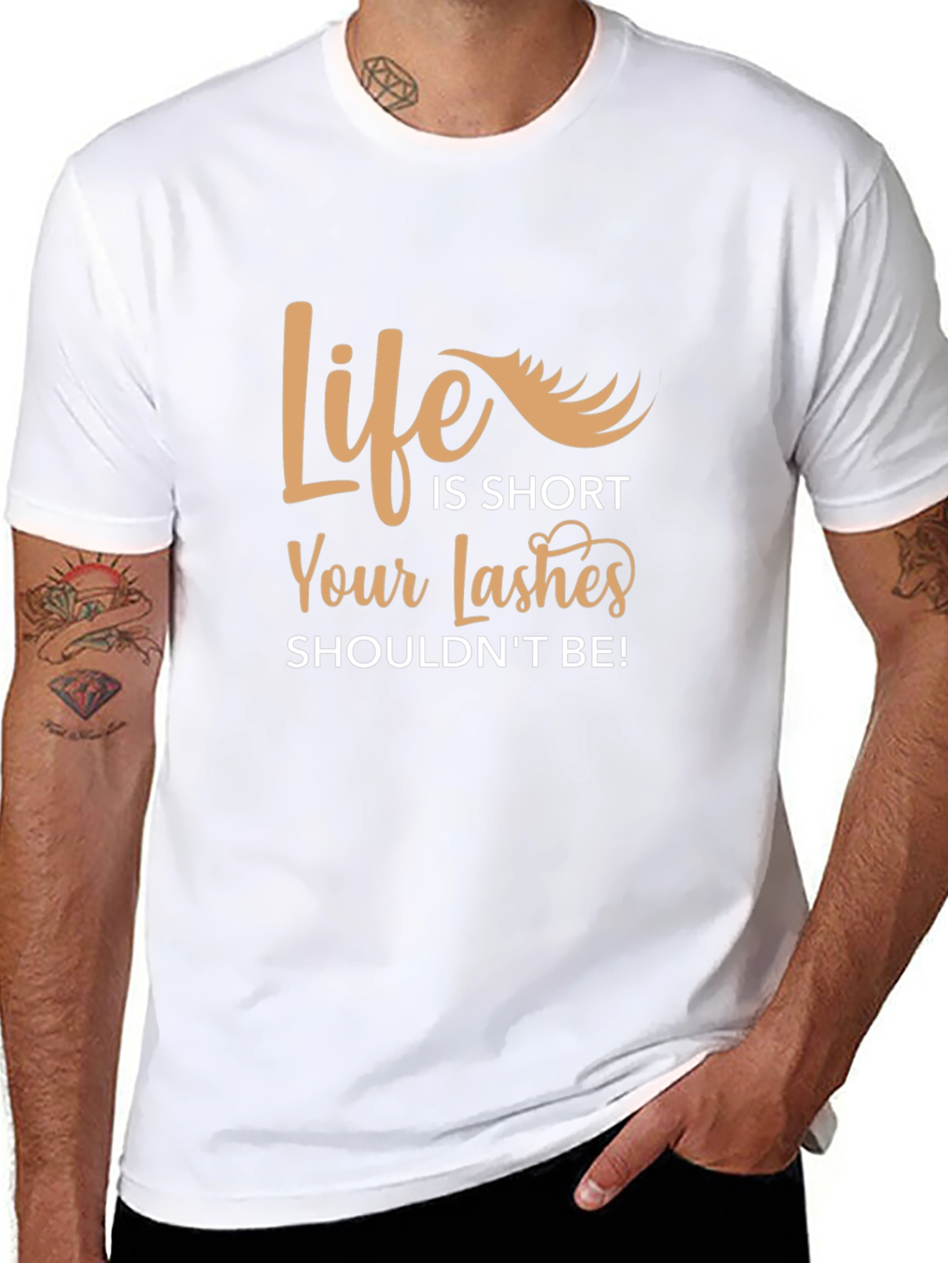 Black Life is Short Lashes T-Shirt view 8