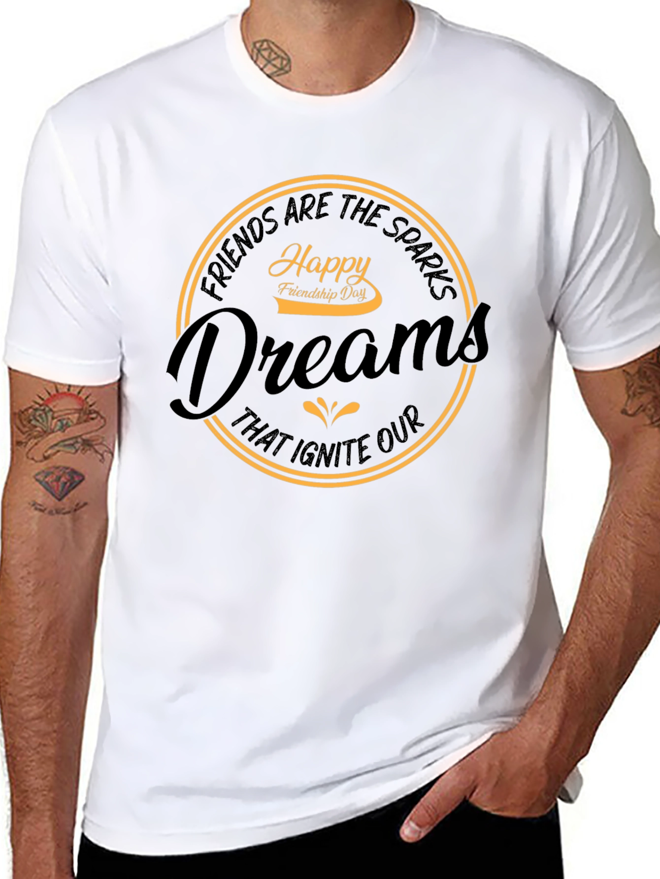 Black Friendship Day Dreams Graphic Tee view 8