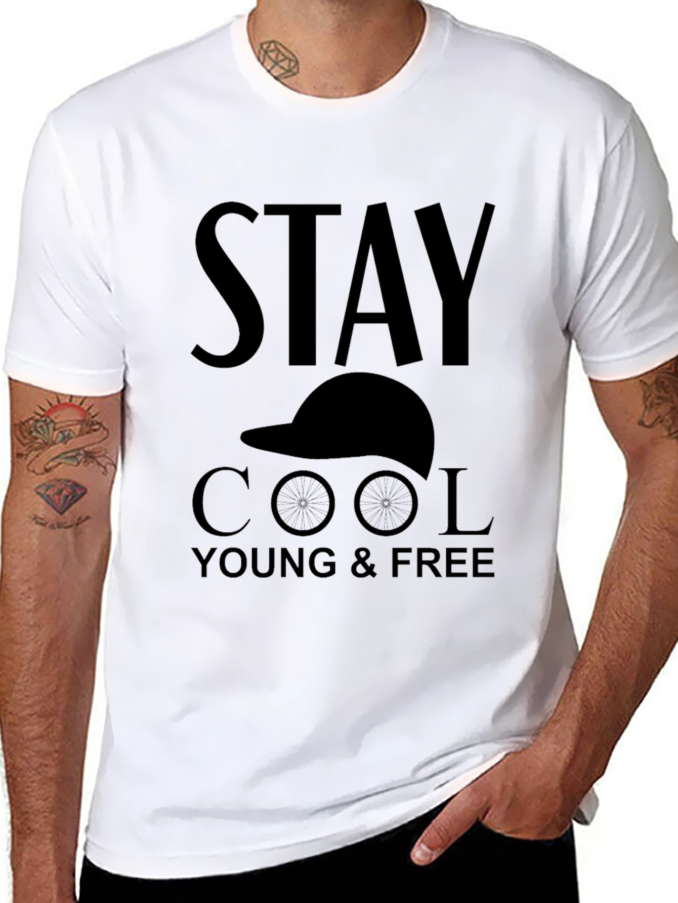 Stay Cool Young & Free Graphic Tee - Unisex - 8