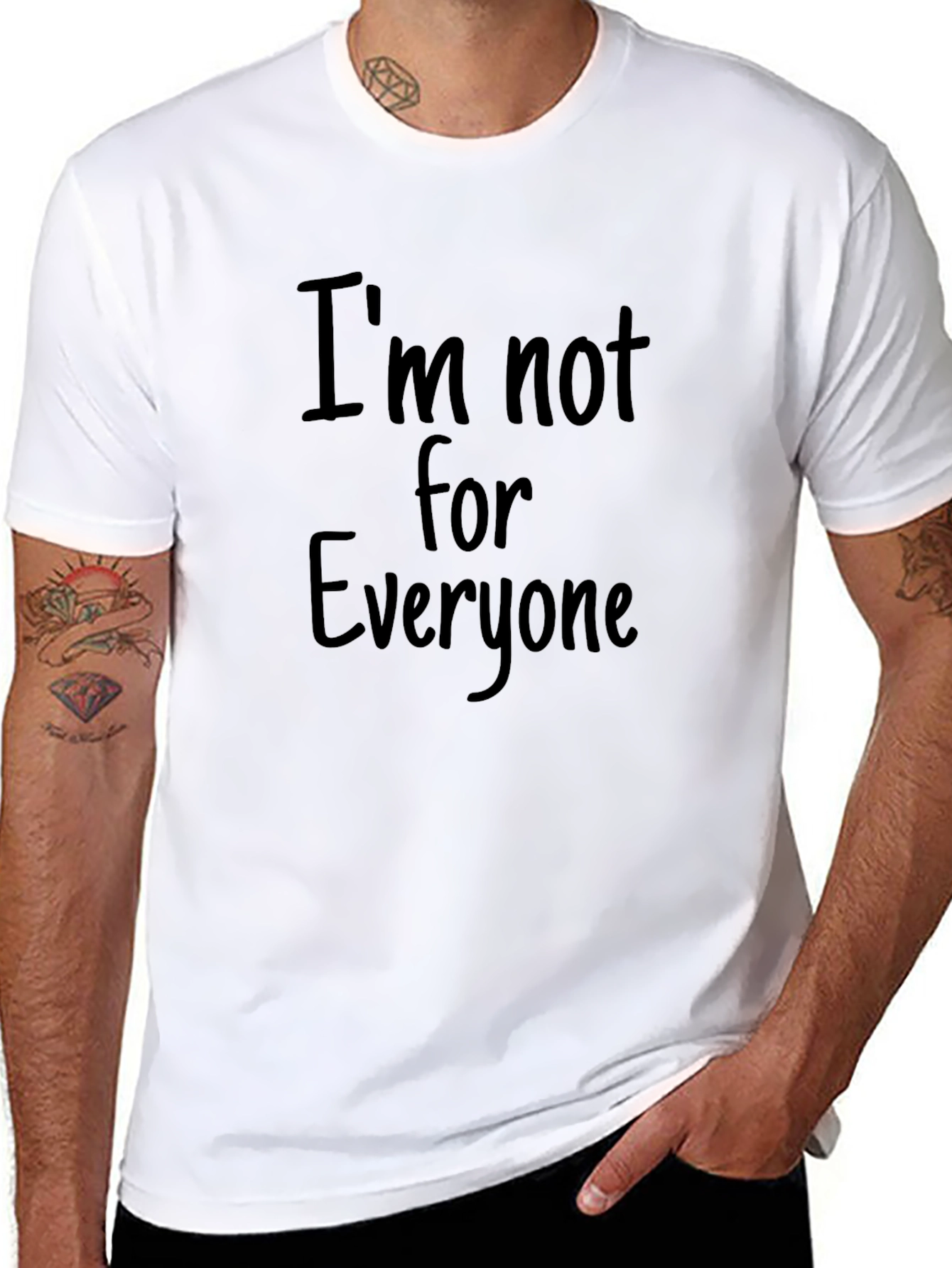 Black I'm Not for Everyone Graphic T-Shirt view 8