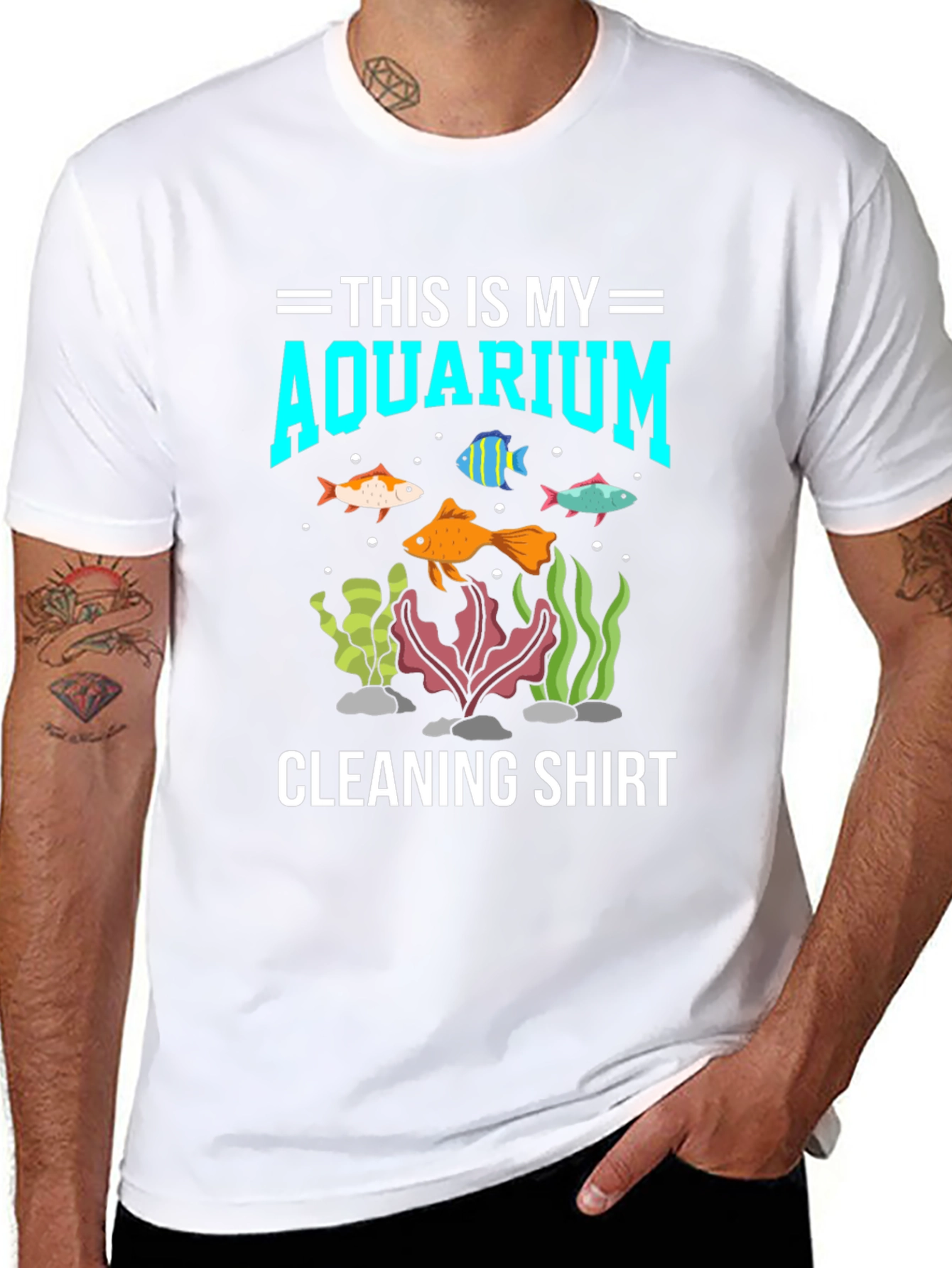 Black Aquarium Cleaning Shirt - Funny Fish Keeper Tee view 8