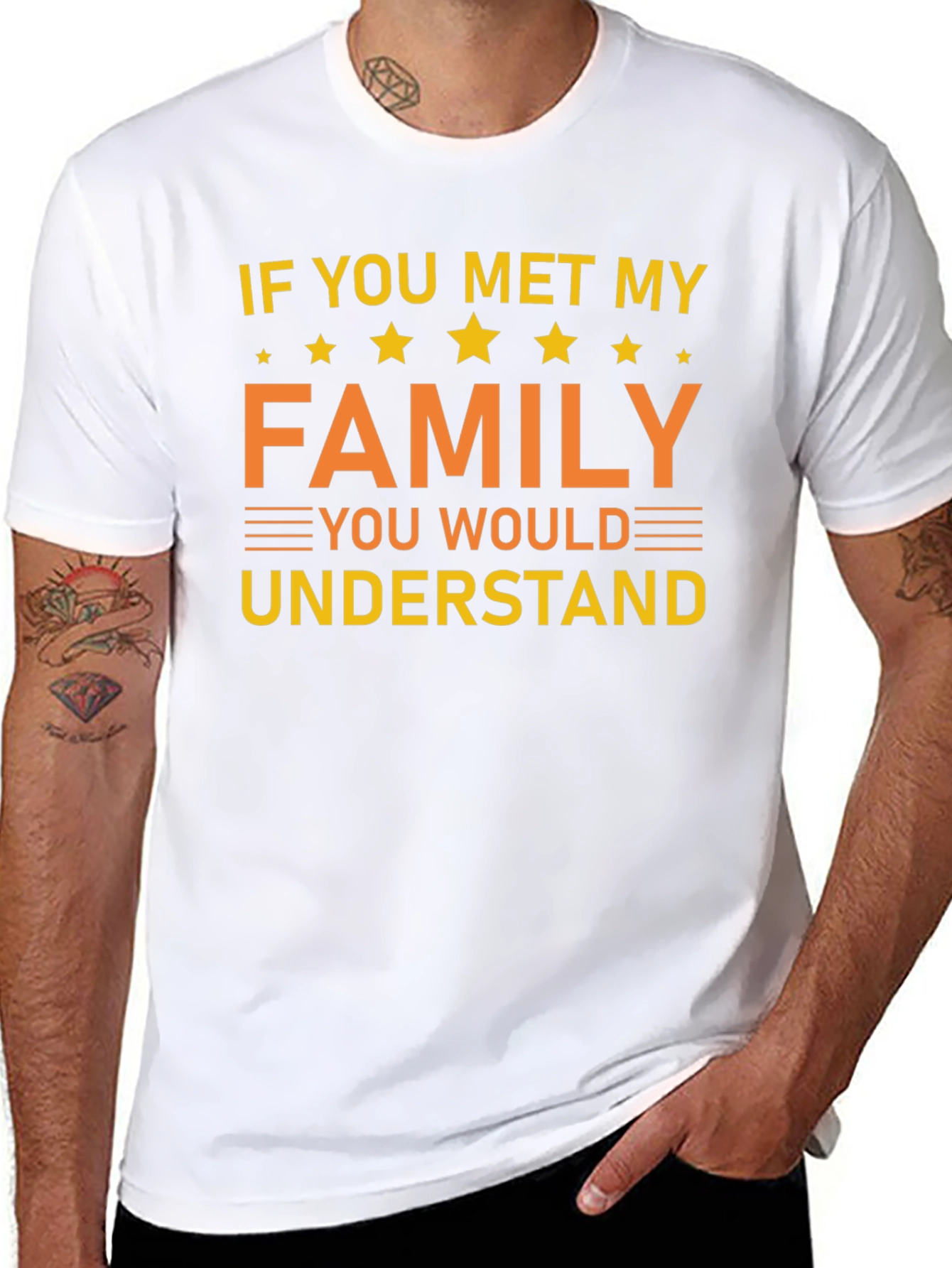 Black Funny Family T-Shirt - "If You Met My Family" view 8
