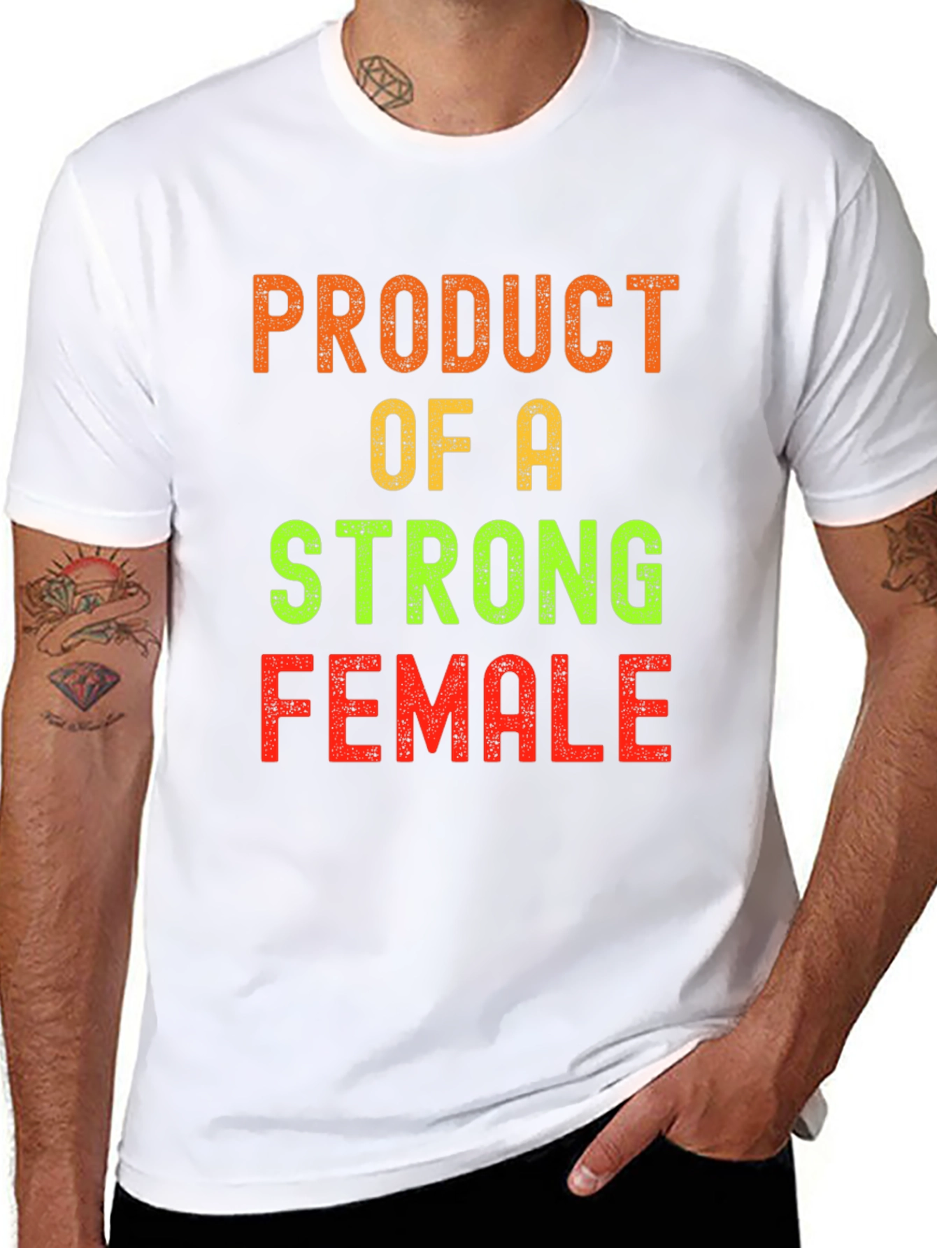 Black Product of a Strong Female Black T-Shirt view 8