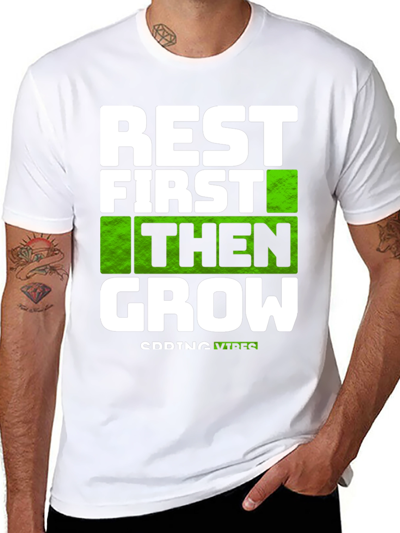 Black Rest First Then Grow - Graphic Tee view 8