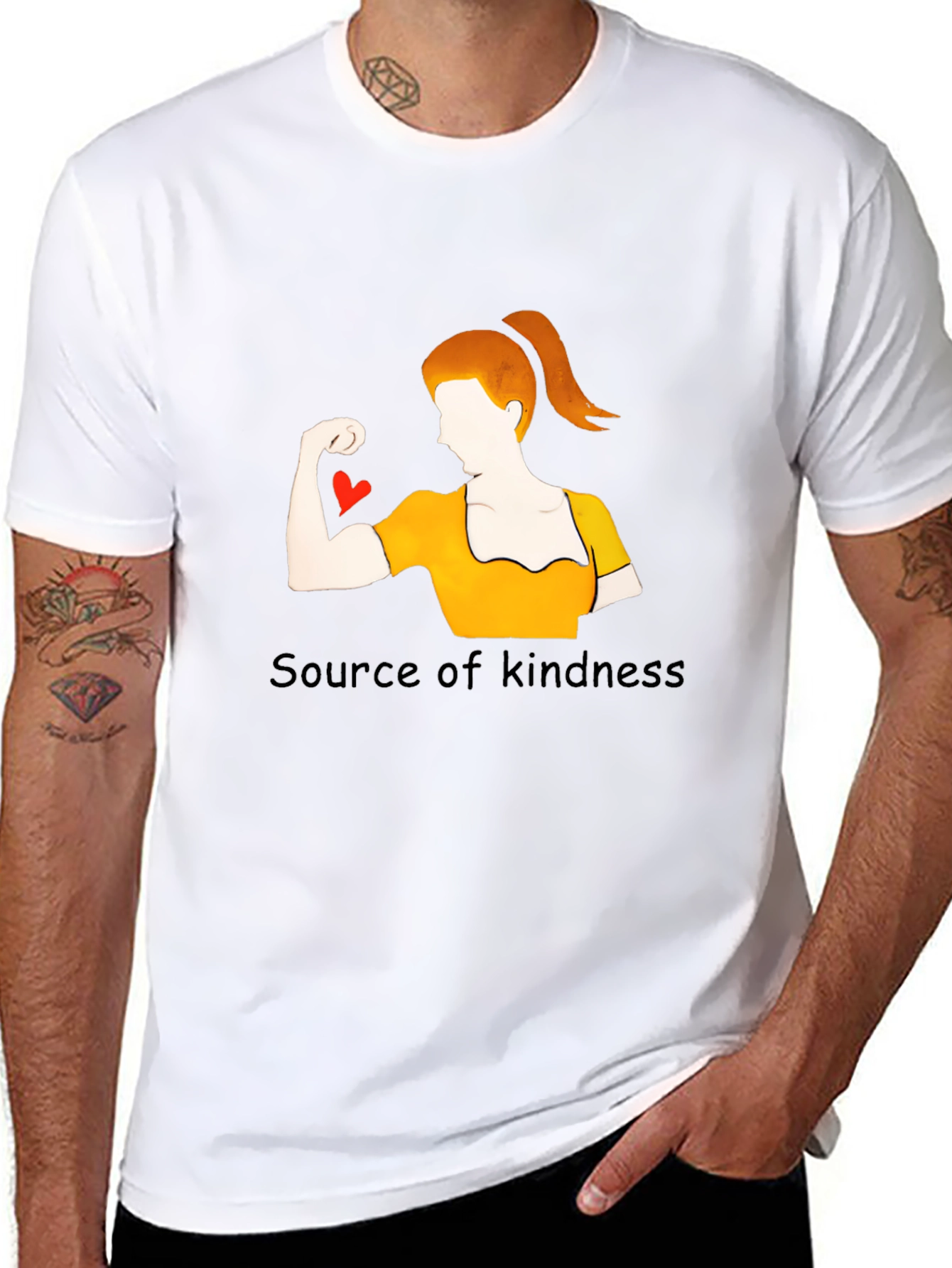 Black Kindness Strength T-Shirt view 8