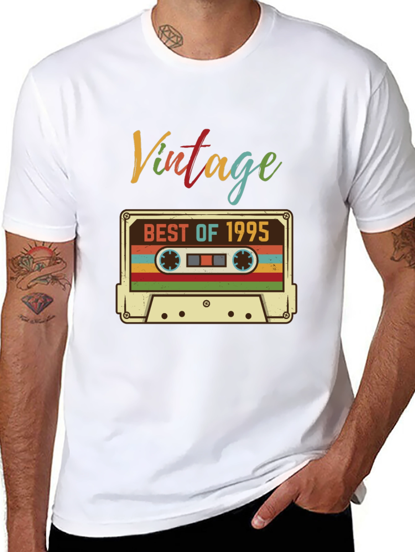 Black Vintage 1995 Cassette T-Shirt view 8