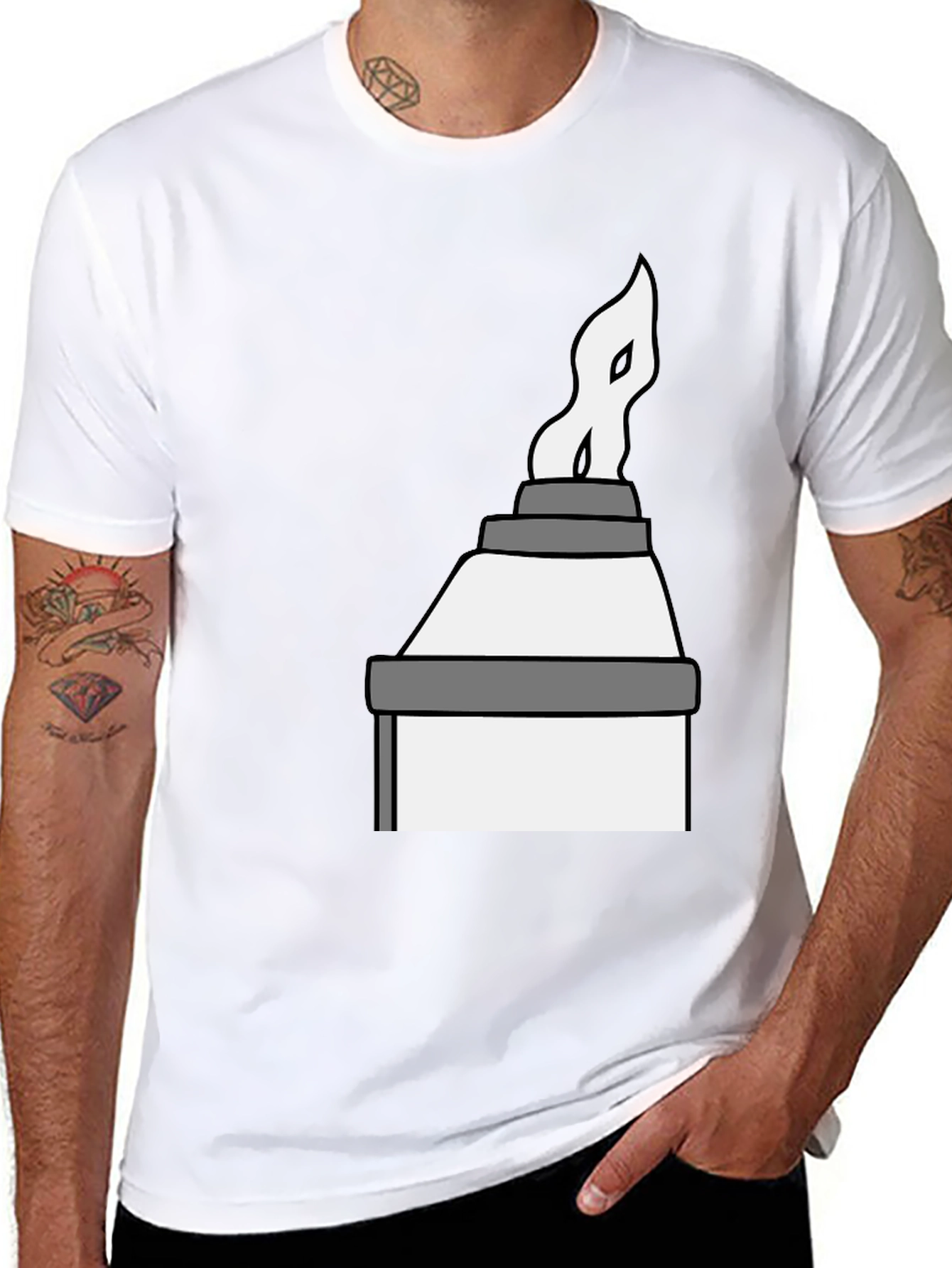 Black Cartoon Incinerator Graphic Tee view 8