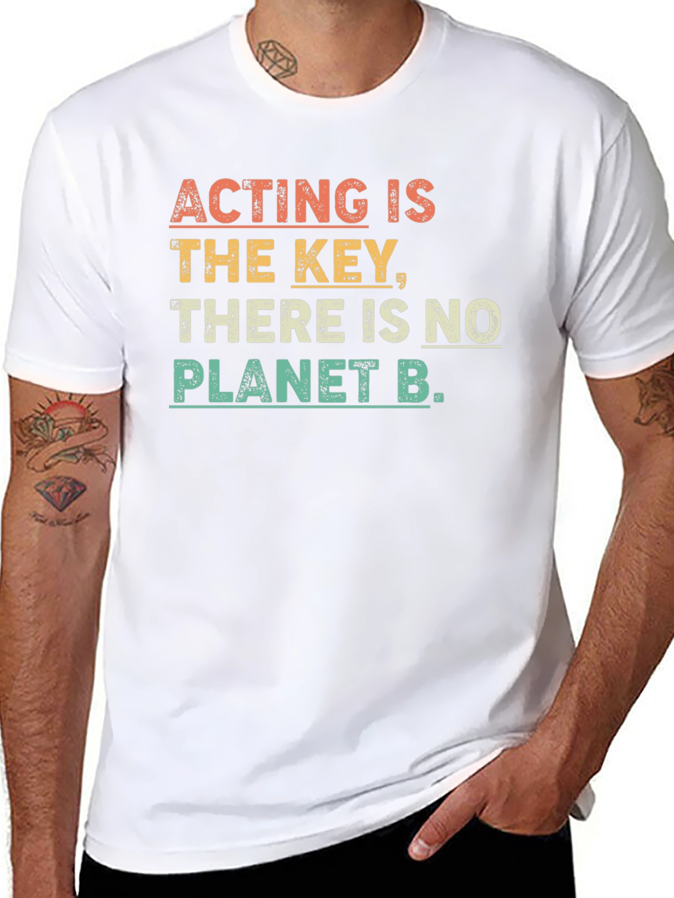 Black Acting is the Key Graphic Tee view 8