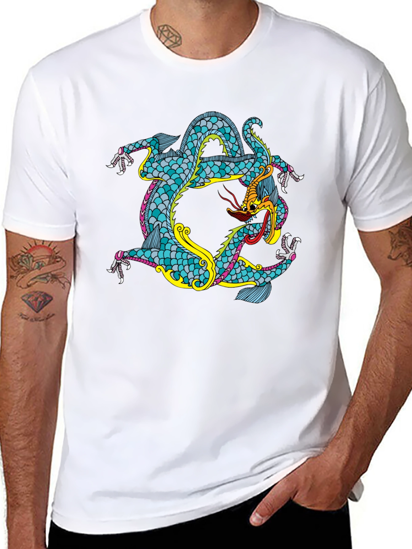 Black Dragon Graphic Black T-Shirt view 8