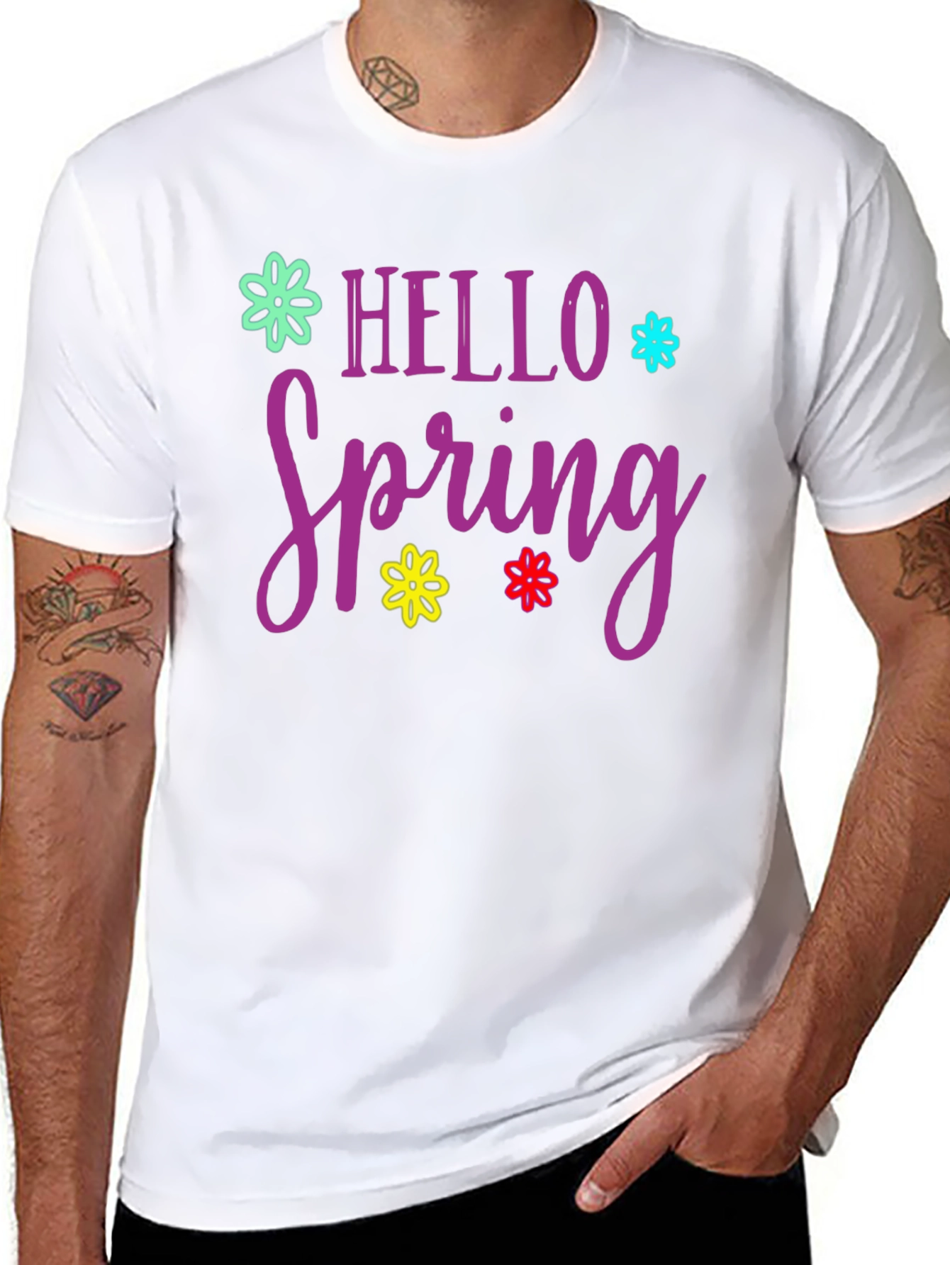 Hello Spring Graphic T-Shirt - 8