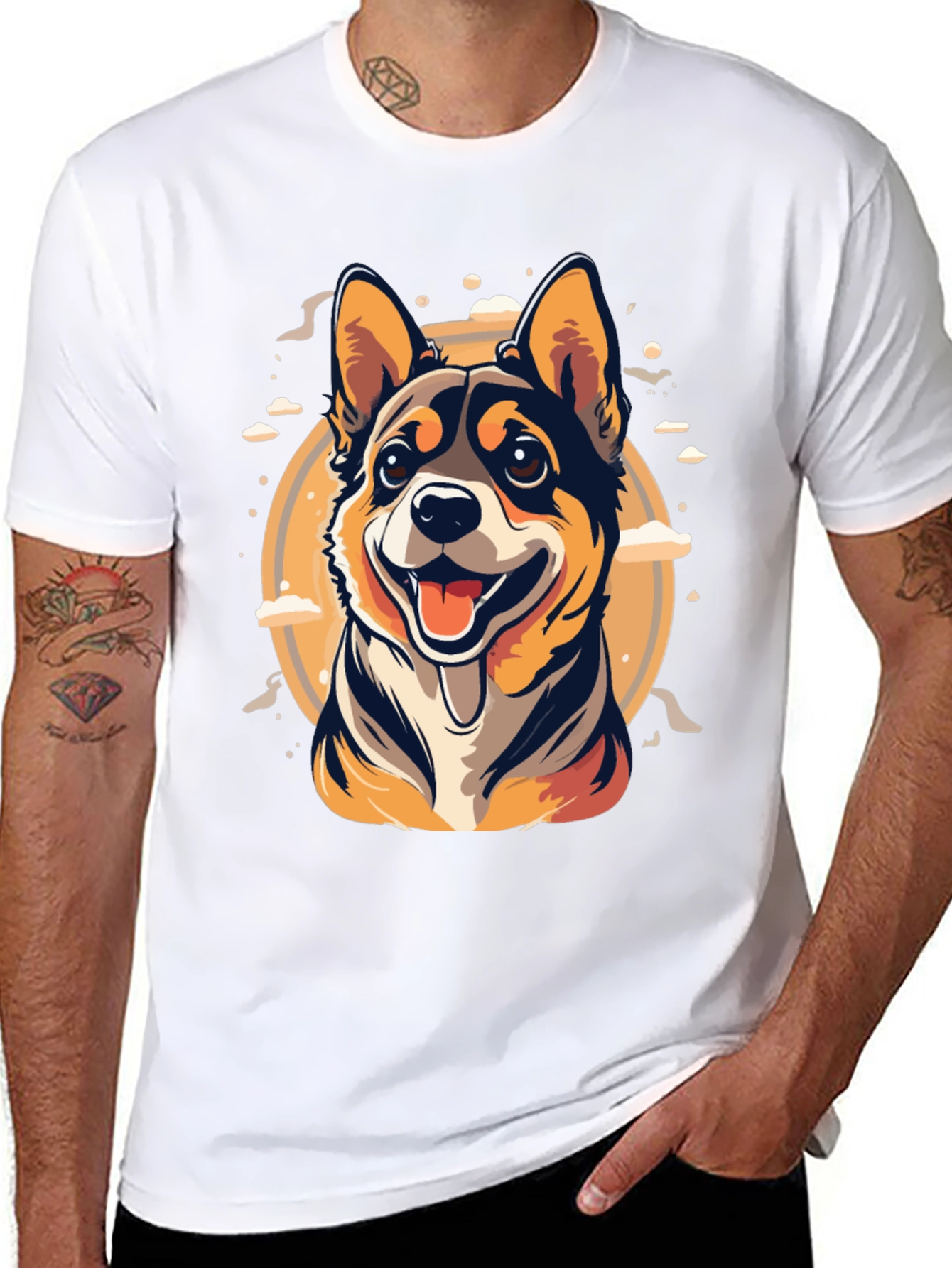 Black Dog Graphic Tee - Cute Canine Design view 8